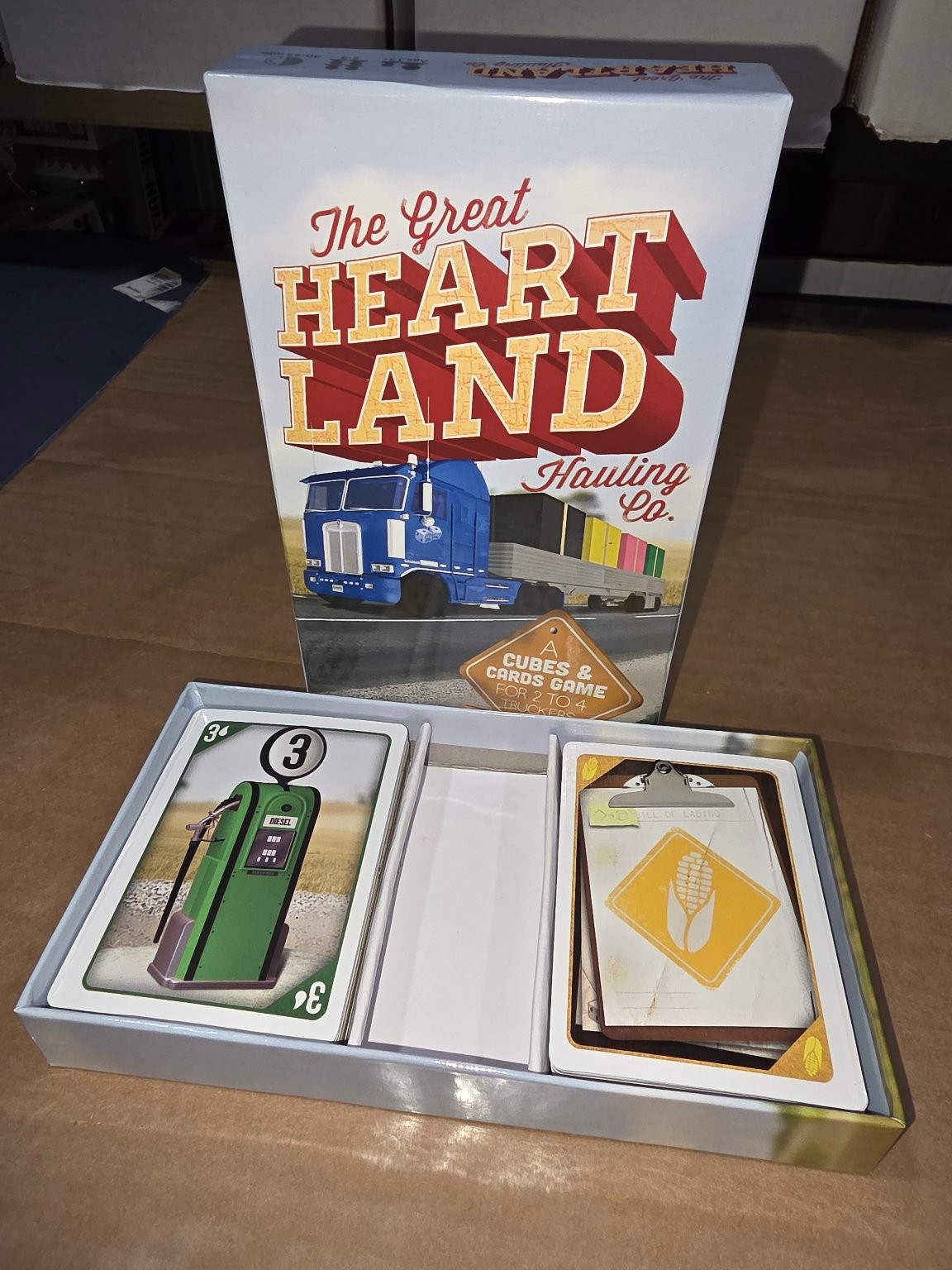 The Great Heartland Hauling Co. Dice Hate Me Games Board Game 2-4 Players Cubes