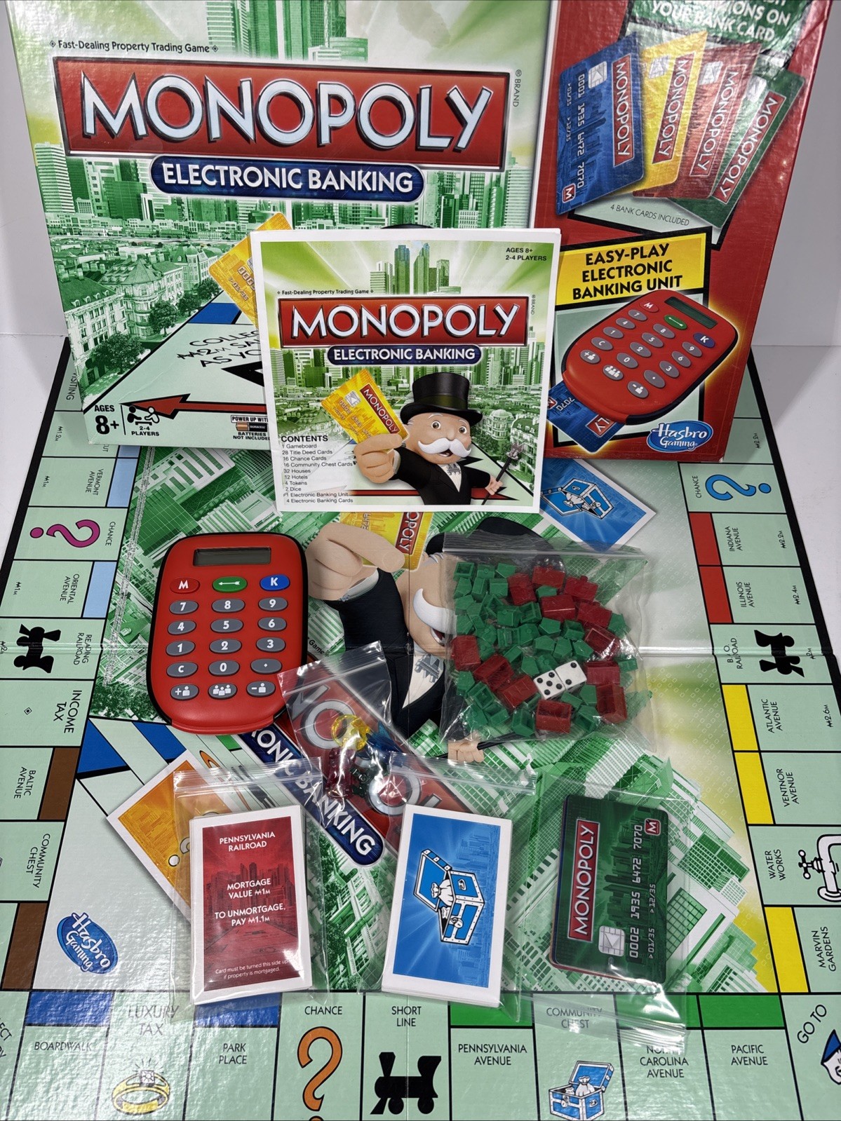 Monopoly Electronic Banking COMPLETE UNIT WORKS Hasbro 2013 Bank Cards