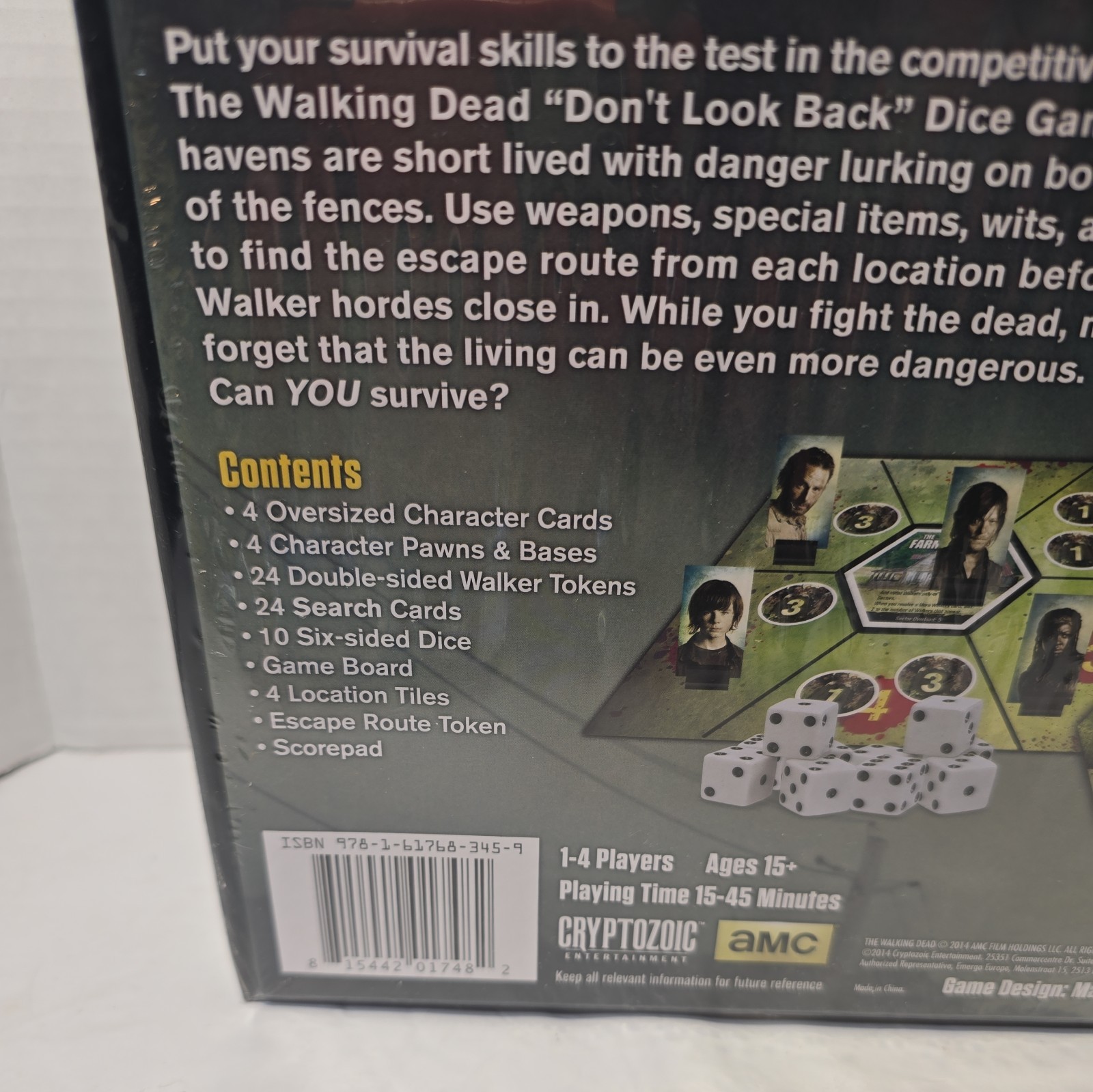 The Walking Dead AMC Don’t Look Back Board Game Dice Rolling Game 1-4 Players