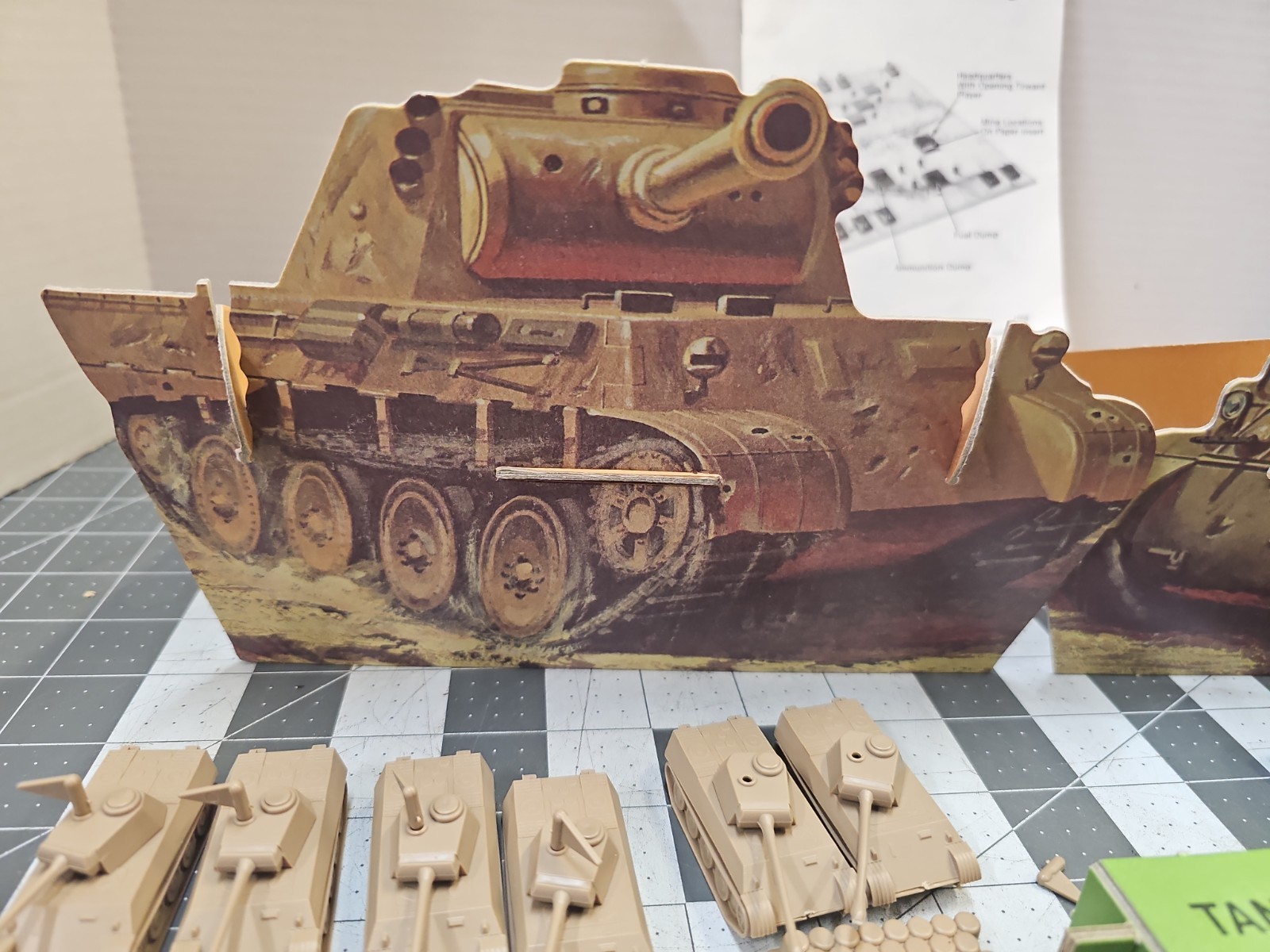 Parts 1975 Vintage Tank Battle Game by Milton Bradley 85% Of Parts Only #4508
