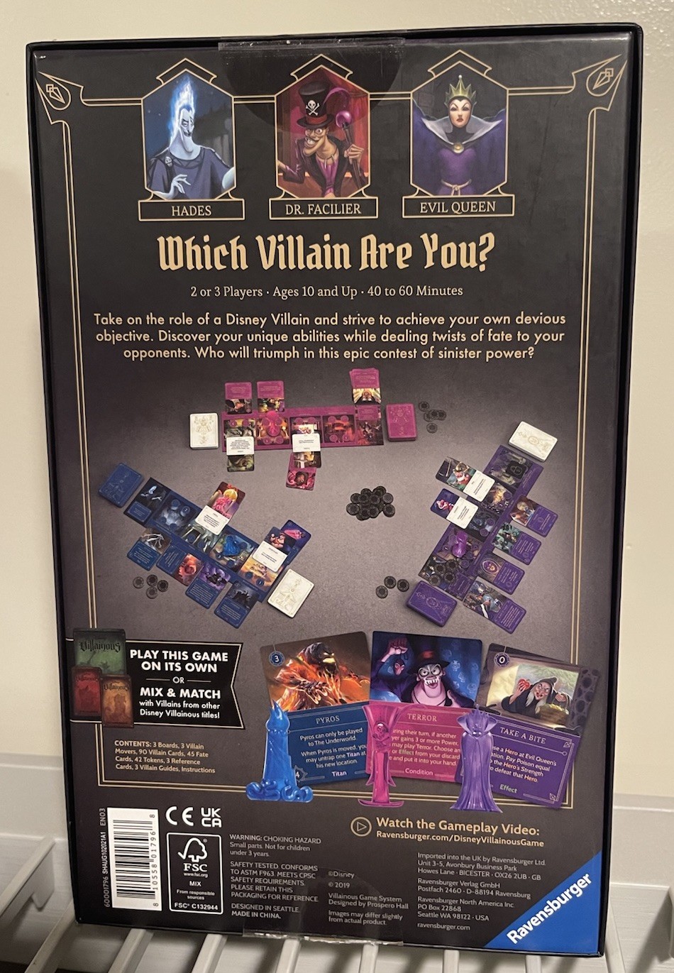 Disney Villainous Wicked to the Core Board Game – 2-3 Players – Ages 10+