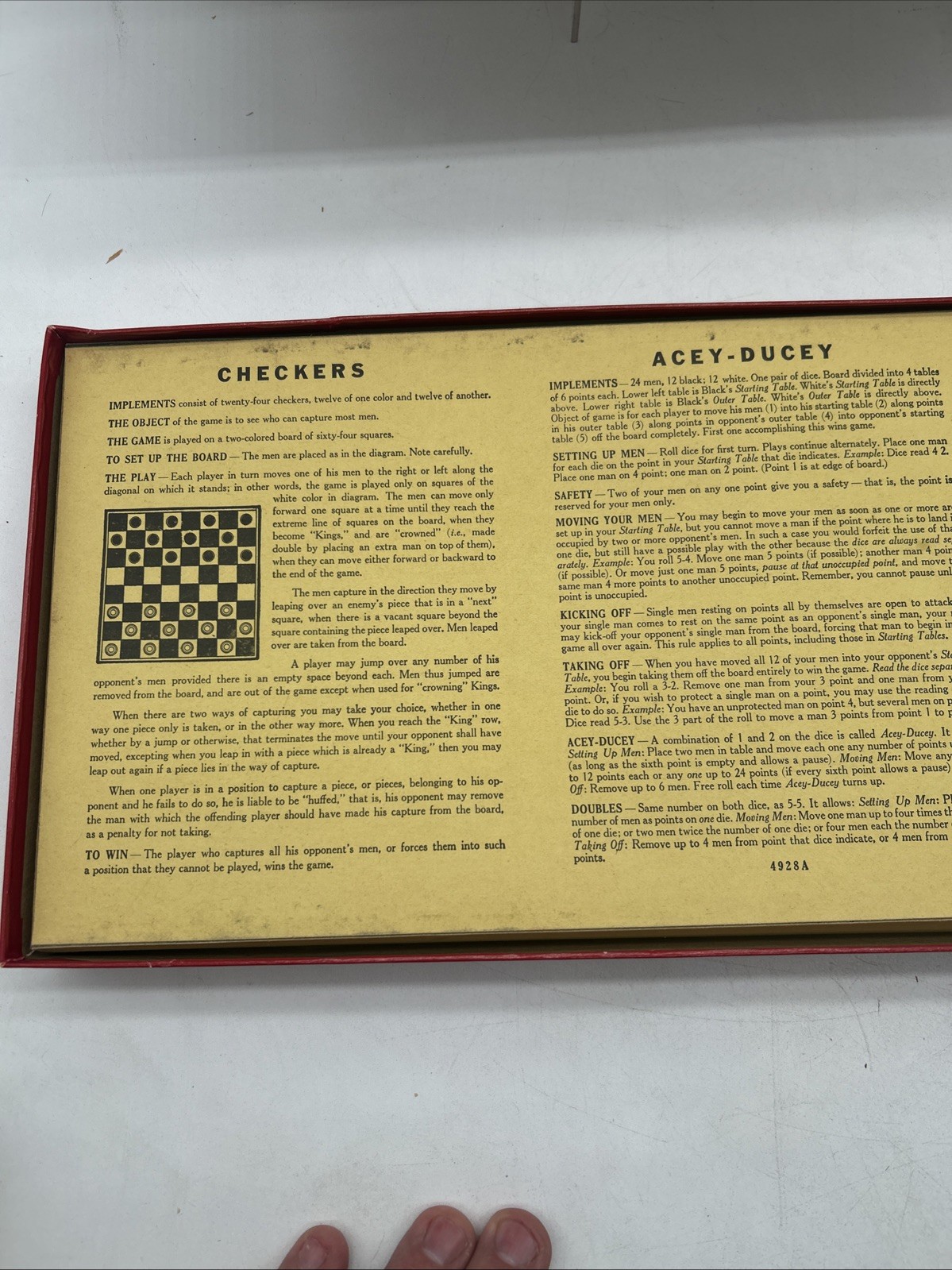 Coca-Cola Milton Bradley Checkers Acey-Ducey World War 2 Game Set