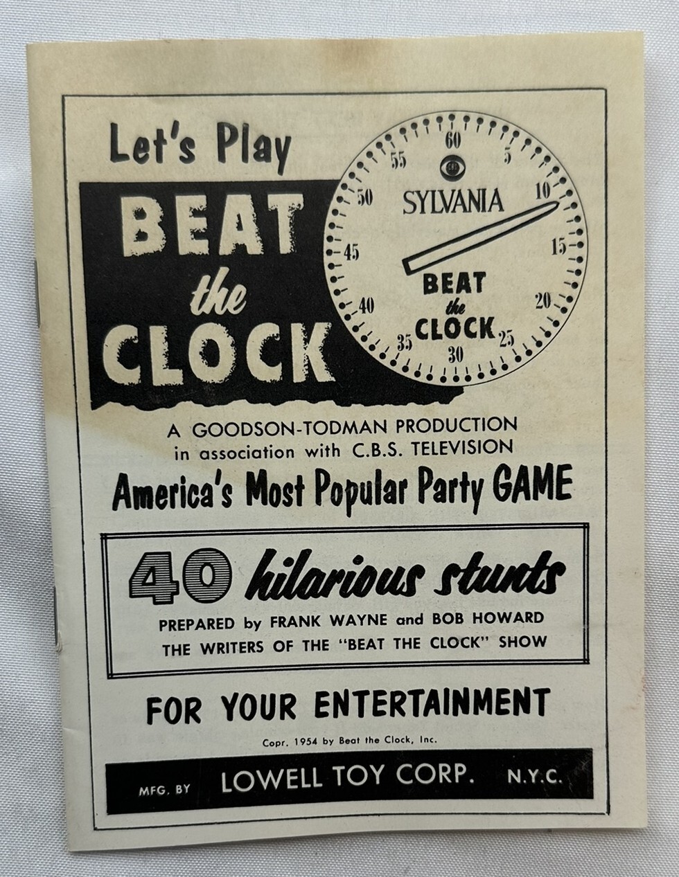 1954 Beat the Clock Game by Lowell Toys in Fair Condition FREE SHIPPING
