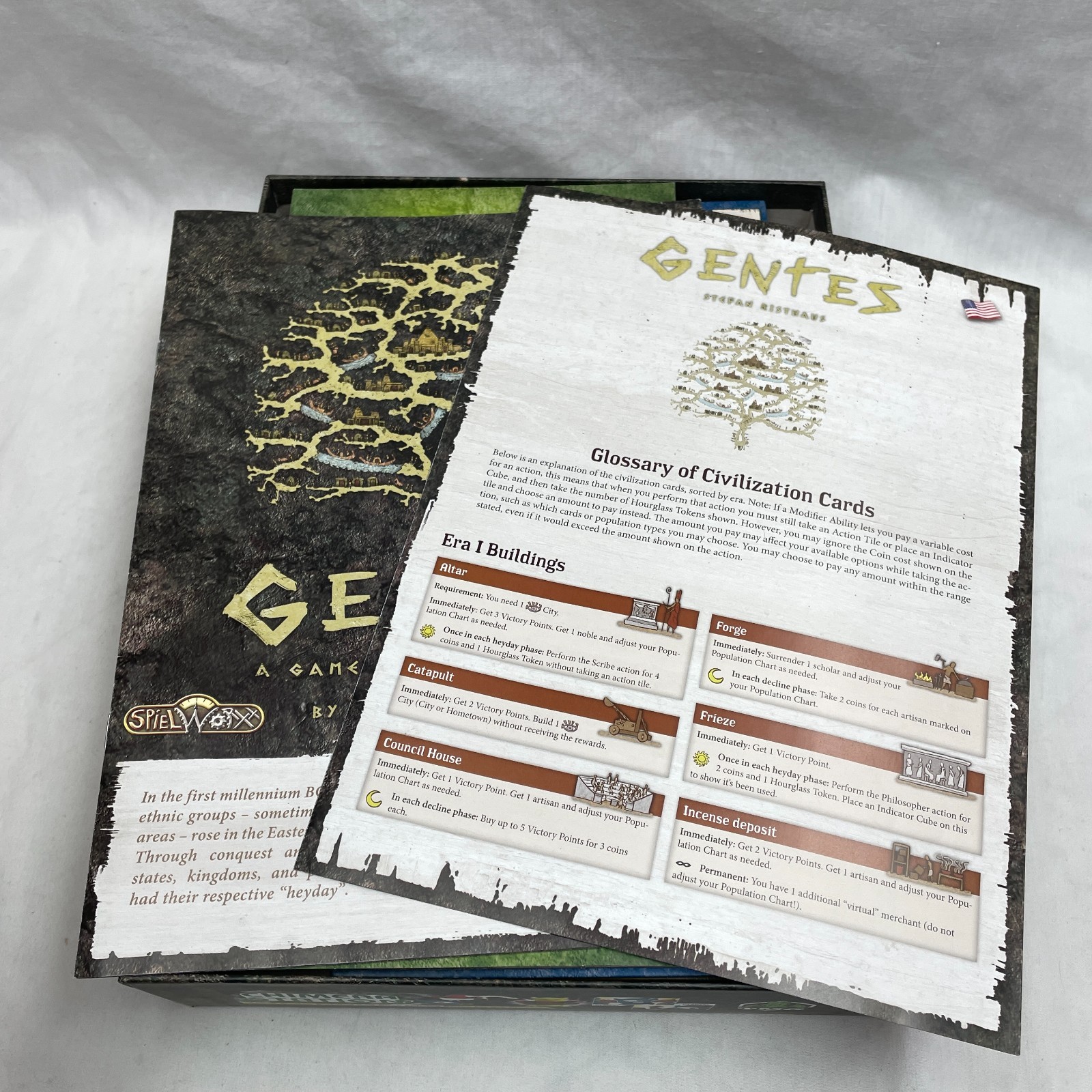 Gentes Board Game Tasty Minstrel Games English Only Edition 2018 EX/EX