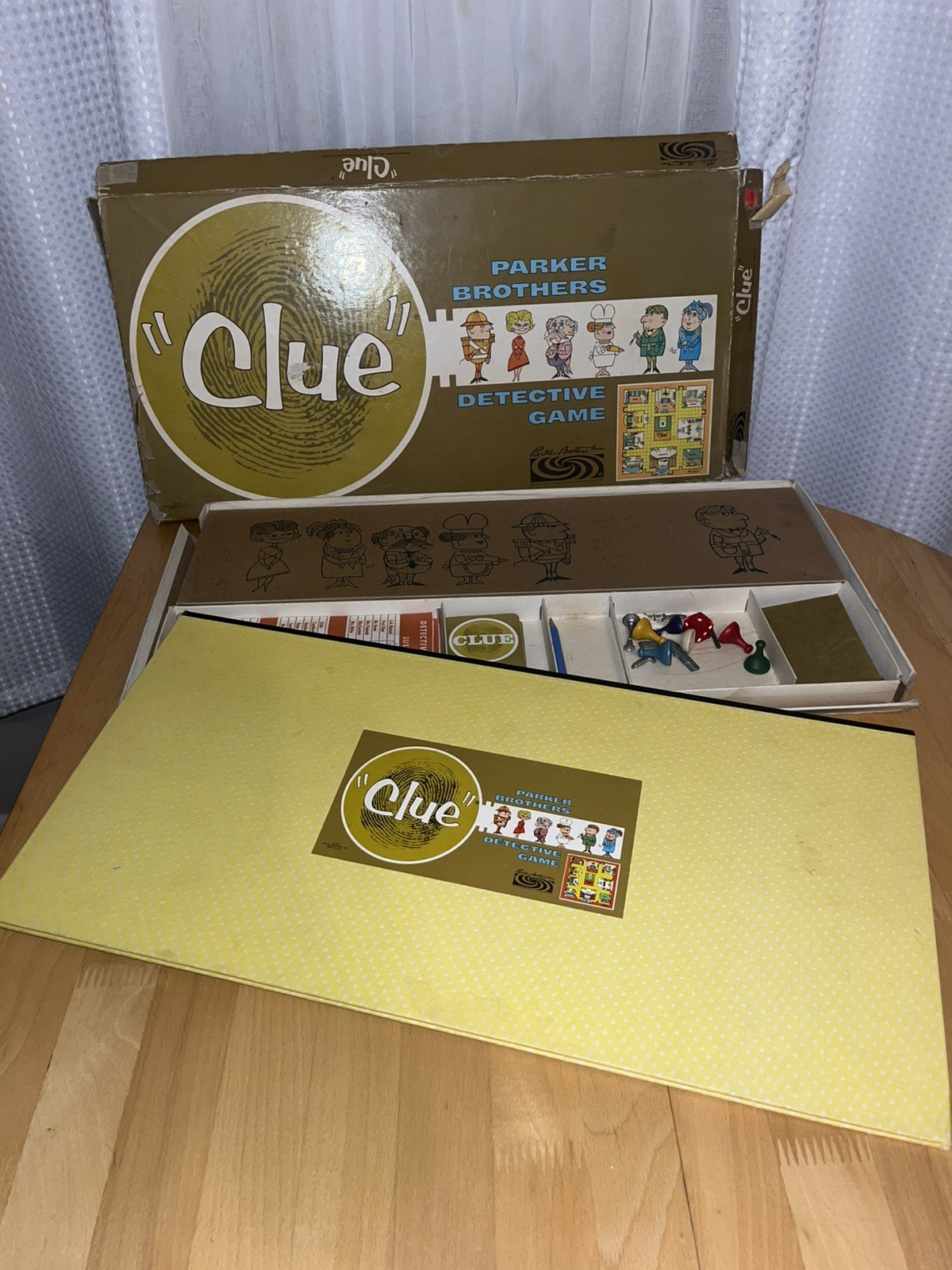 Vintage 1960 Parker Brothers CLUE Mystery Detective Complete Board Game
