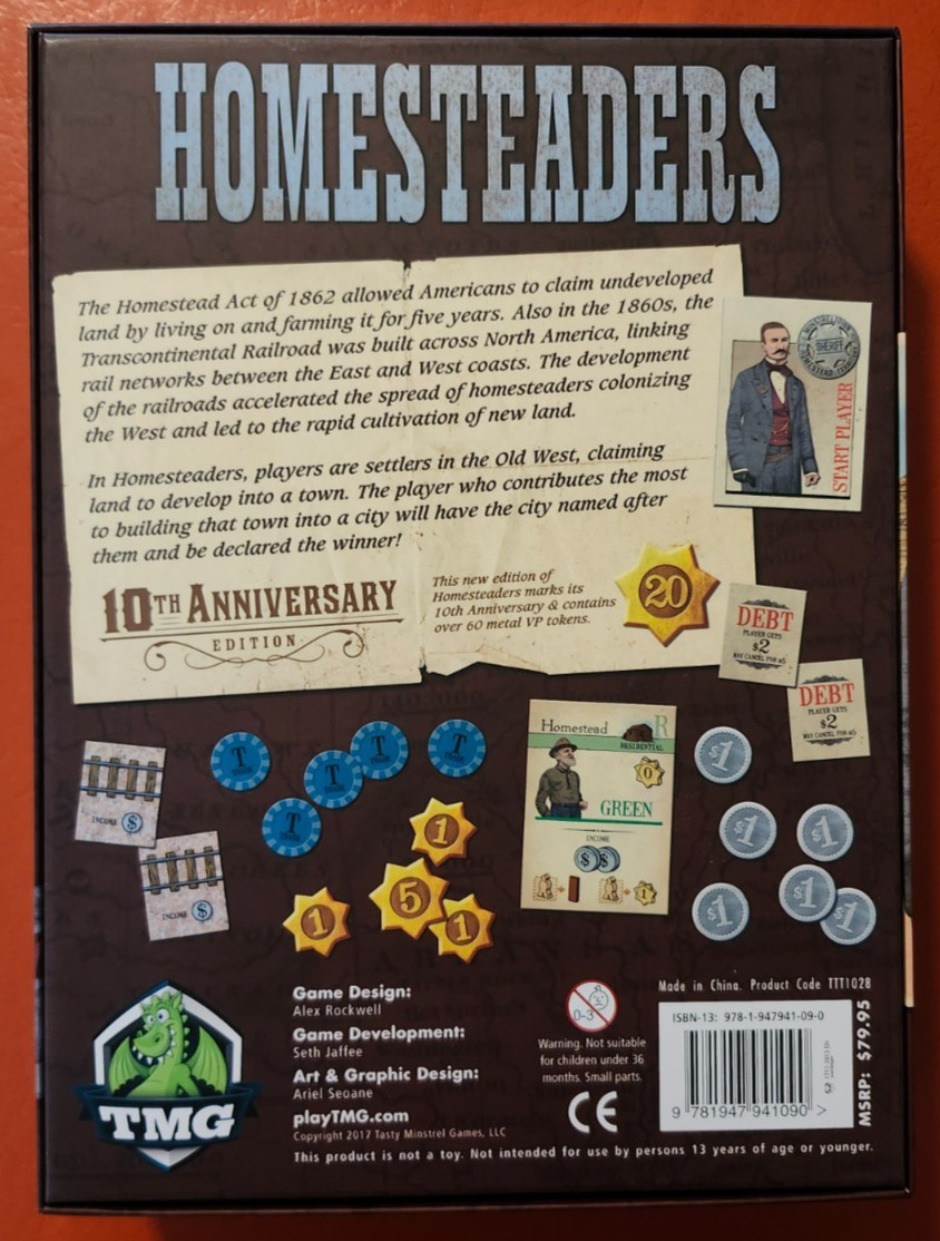Homesteaders 10th Anniversary + New Beginnings – Board Game