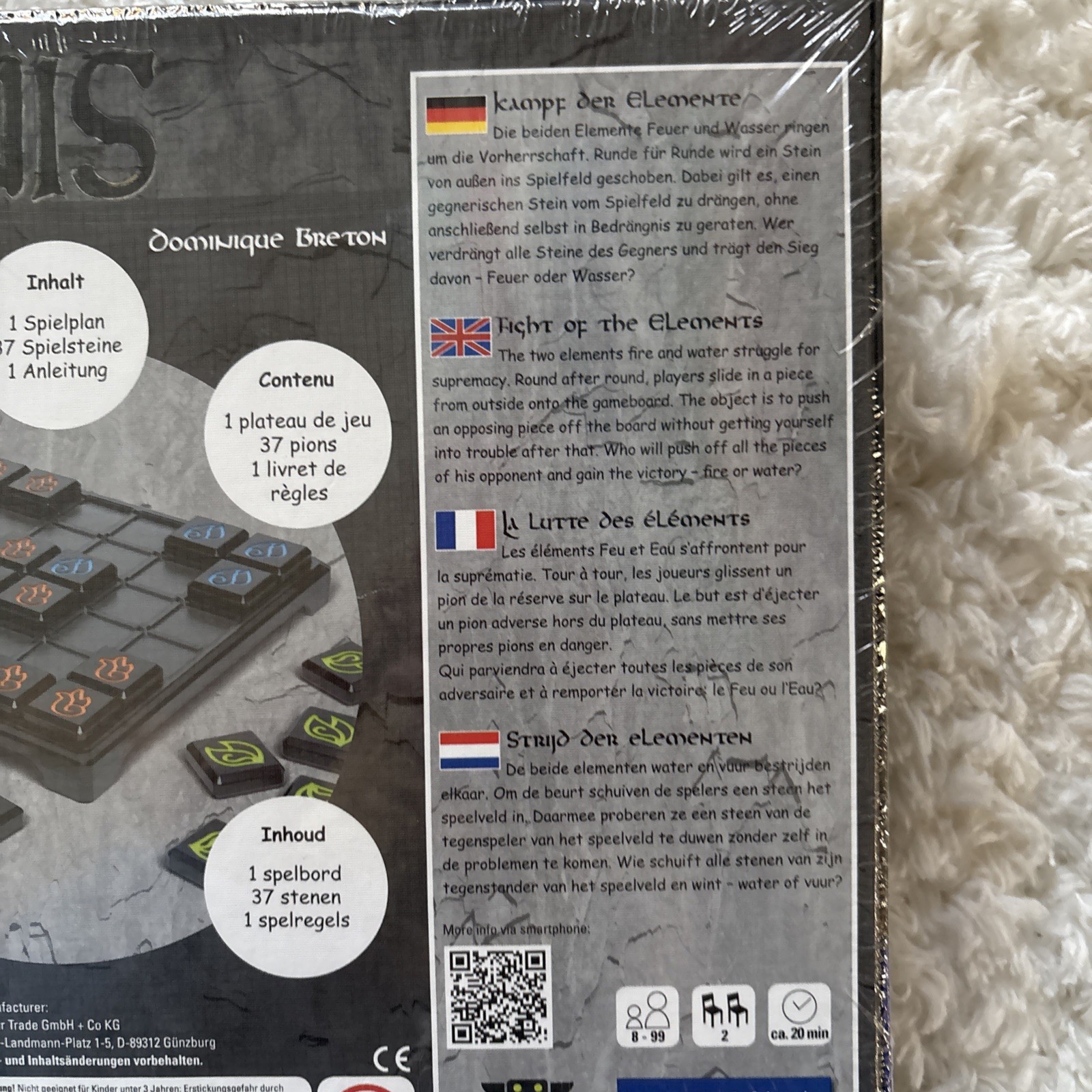 Rare2013 Forgenext HUCH&FRIENDS Board Game IGNIS Fire Water ELEMENTAL BATTLE NEW