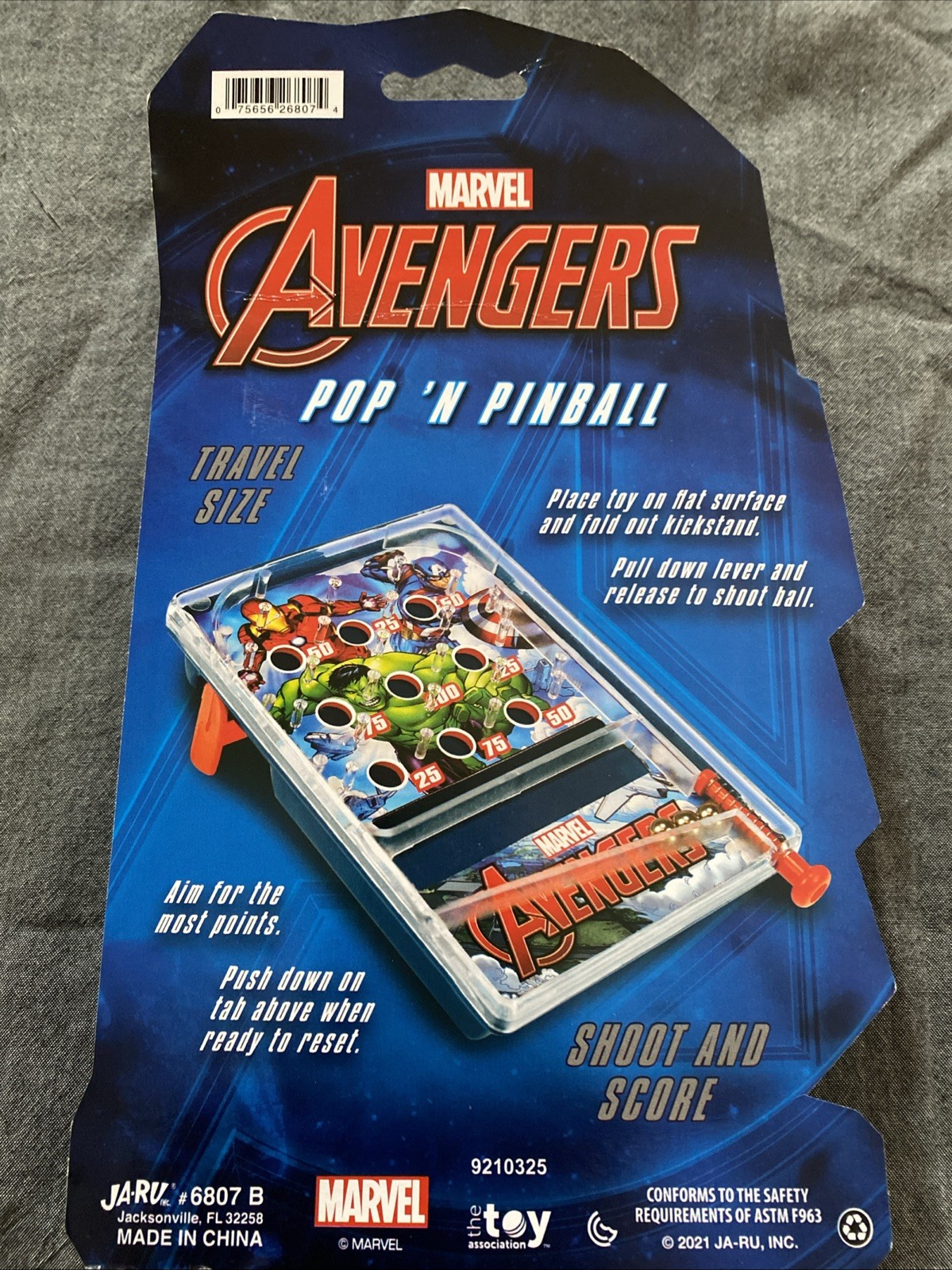 Marvel Avengers Pinball Travel Game Easter Basket Gift Birthday