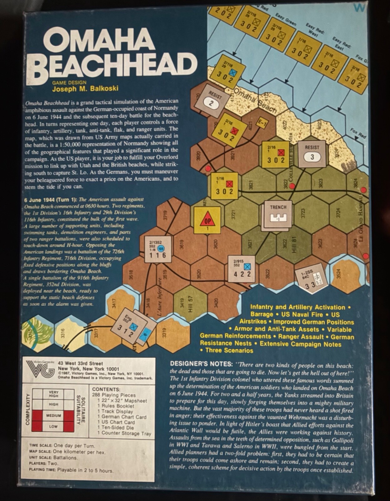 Omaha Beach Battle for the Bocage 1987 Victory Games