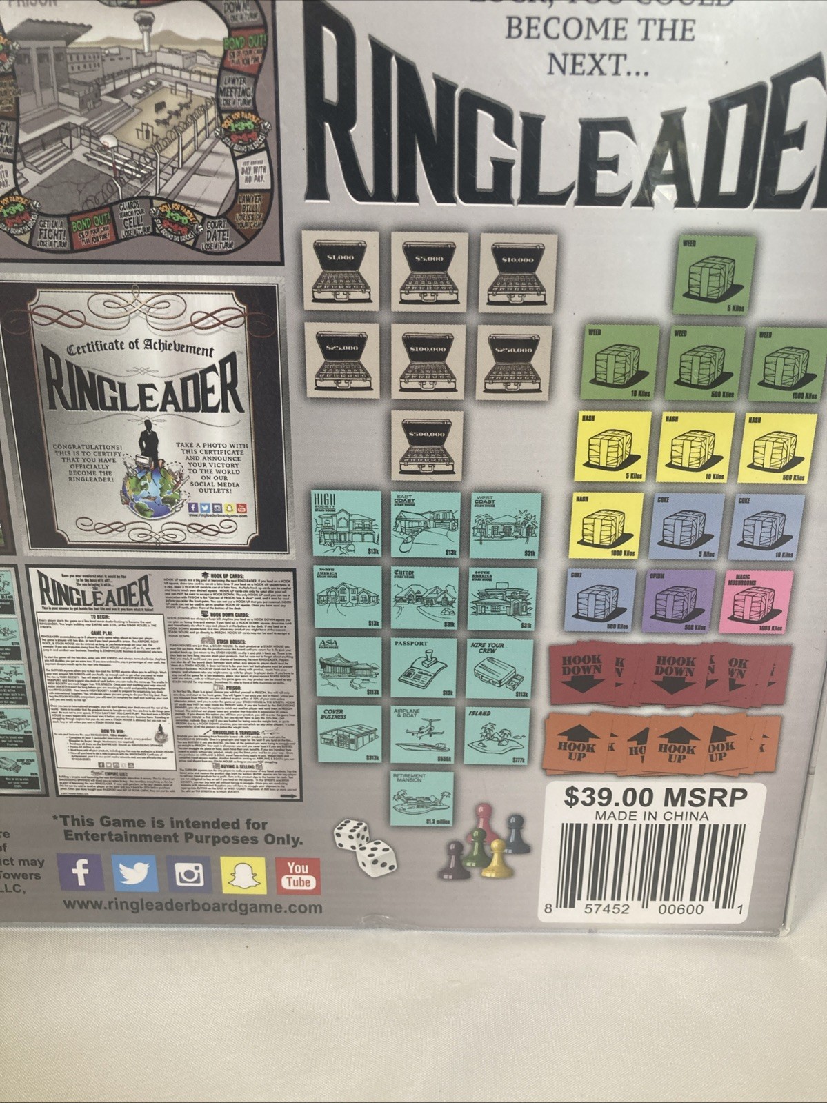 Ringleader Board Game Adult Board Game Tabletop Sealed 2-5 Players 18+ Strategy