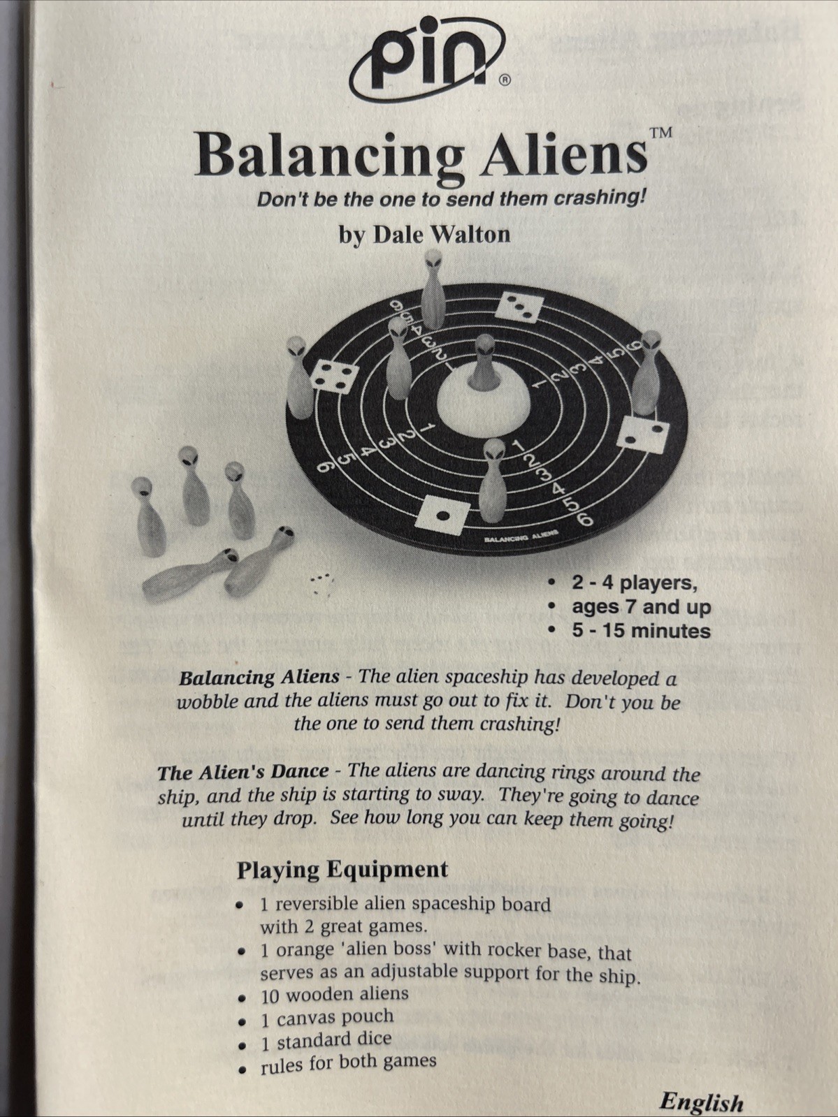 Balancing Aliens – How Close To The Edge Will You Go? (USED-Excellent) by PIN