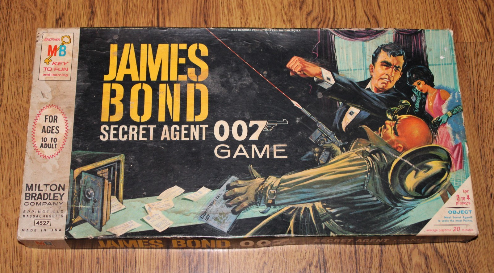 James Bond Secret Agent 007 Board Game 1964 Milton Bradley Incomplete For Parts