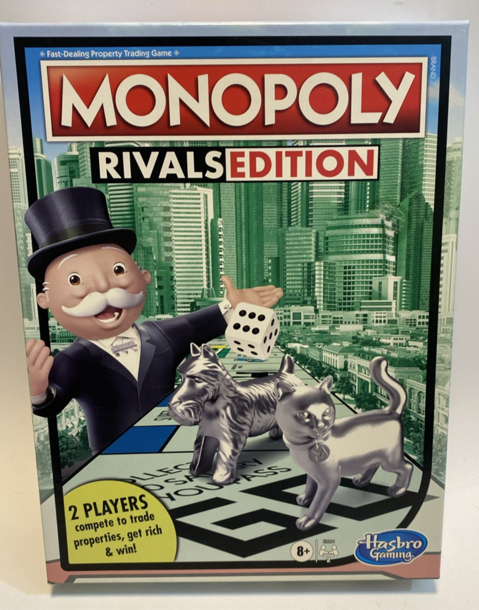 Monopoly Rivals Edition Board Game 2 Player Ages 8 & Up Parker Brothers Hasbro