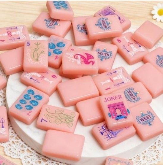 PARIS PINK Acrylic American Mahjong Tiles Set 160 Pcs US Seller Fast Ship NEW