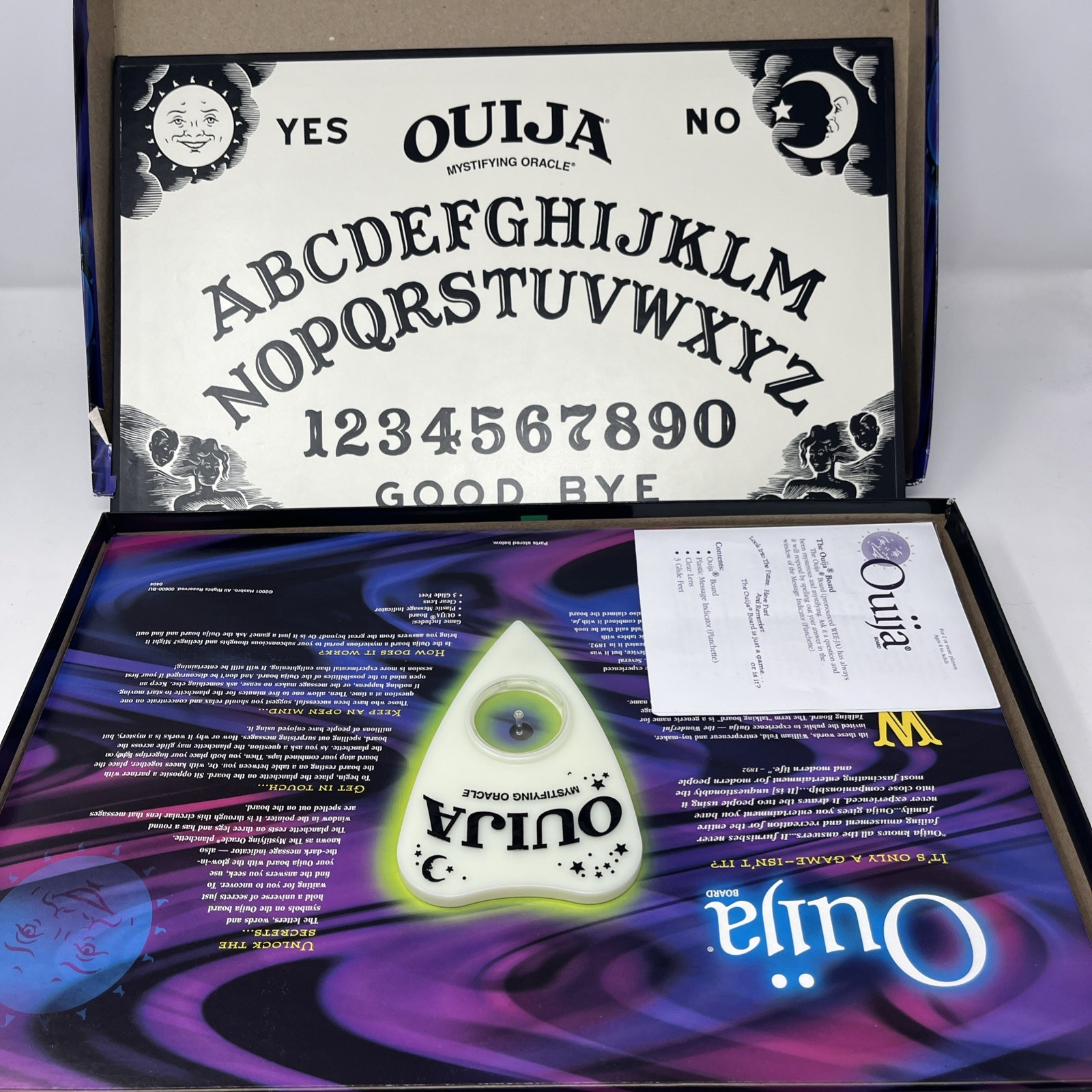 1998 Ouija Glow in Dark Game Parker Brothers Complete Spooky Spirit Board