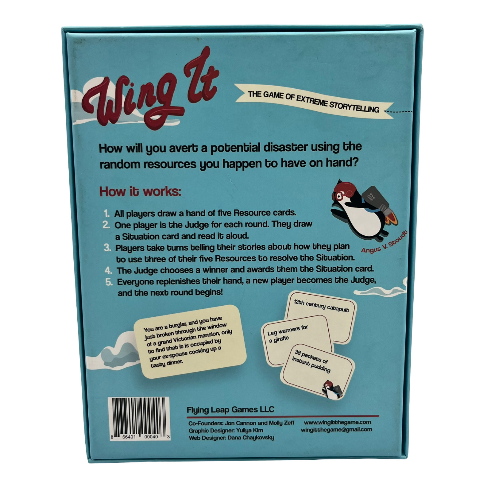 Wing It The Game of Extreme Storytelling Flying Leap Games Complete