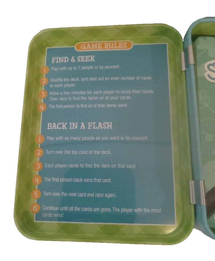 Backyard Scavenger Hunt Card Game Multicolor Collectible Tin Ages 5 And Up