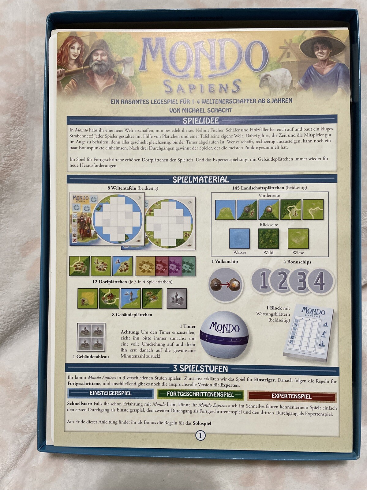 Pegasus Spiele Boardgame Mondo Sapiens (German Language Ed) Box SW NEAR MINT