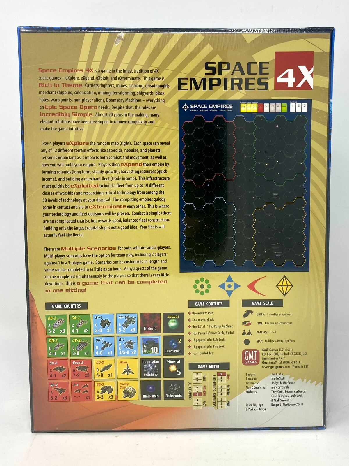 GMT Games Space Empires 4X 1st Printing NEW IN SHRINK 2011 Factory-Damaged Box