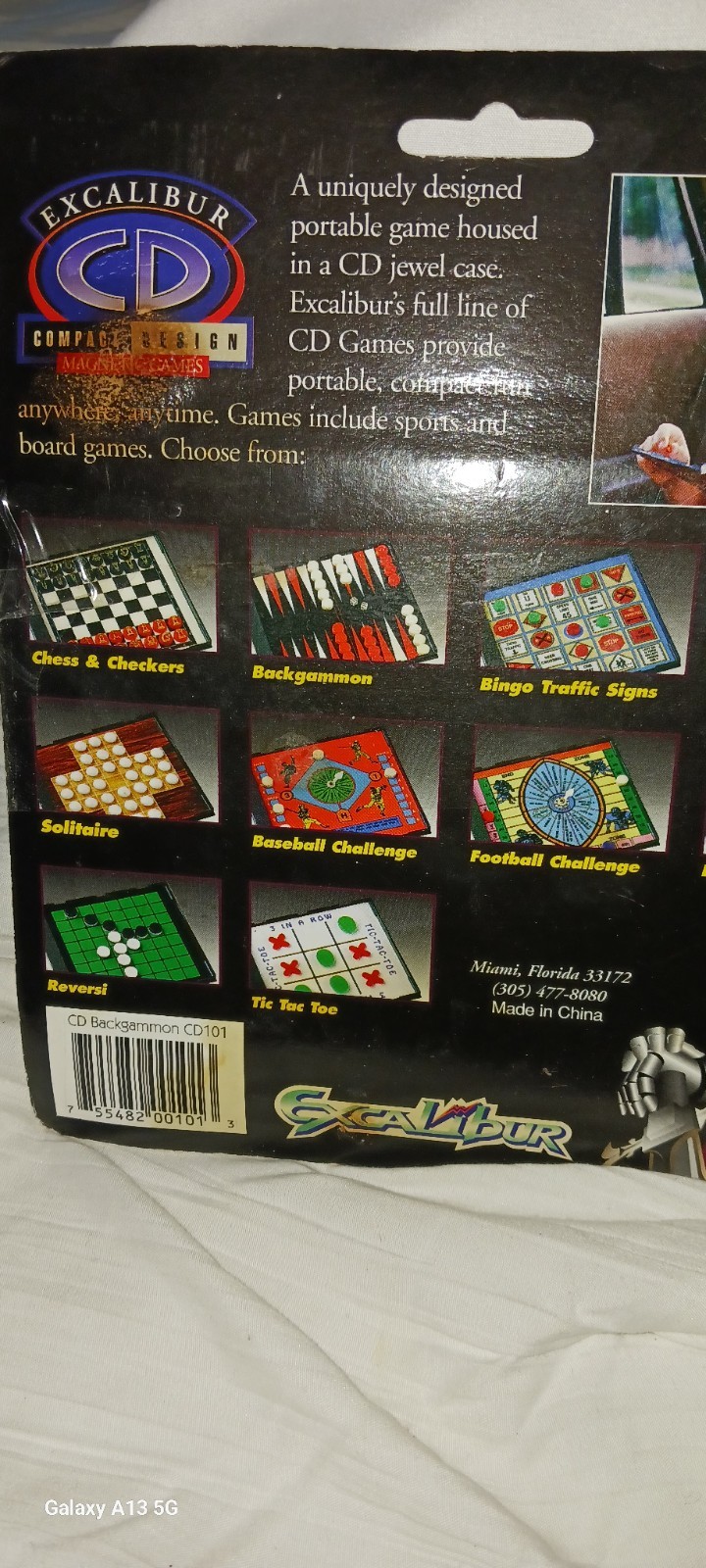 Excalibur Magnetic Travel Games Specifically Solitaire and Backgammon Edition