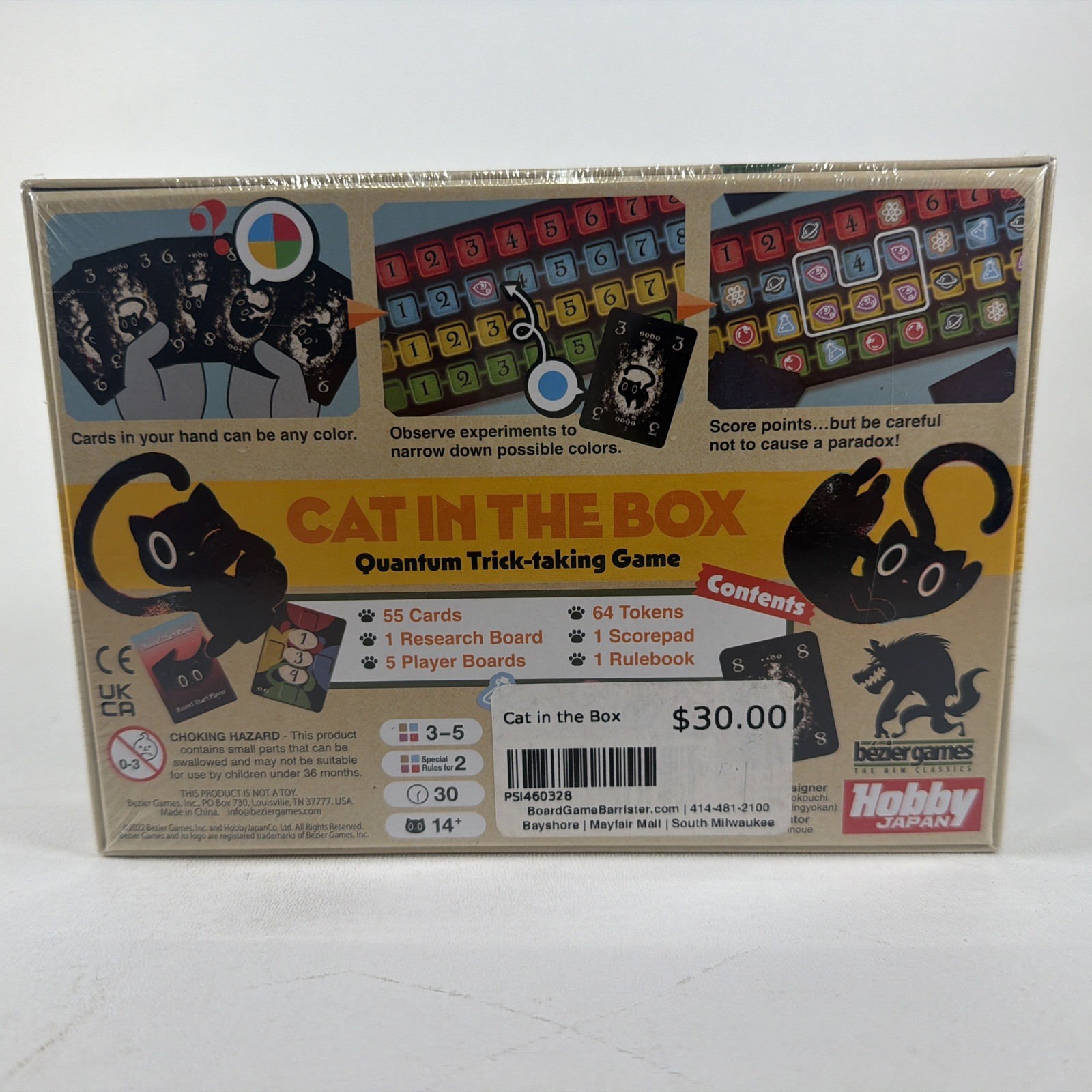 Cat in the Box Deluxe Edition Board Game Bezier Games New Sealed Quantum