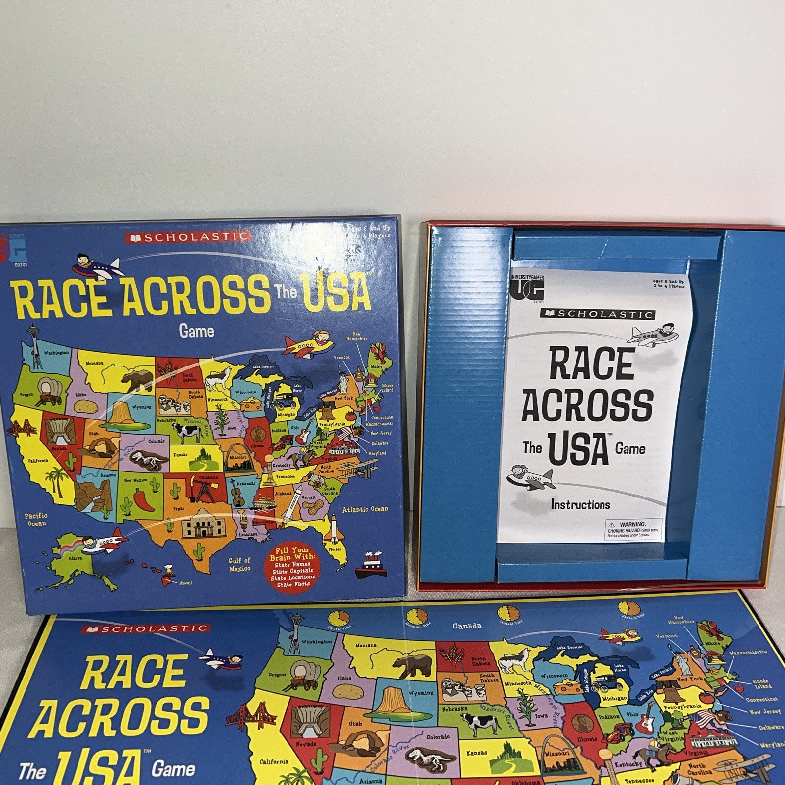 Scholastic Race Across The USA Game Ages 8 And Up