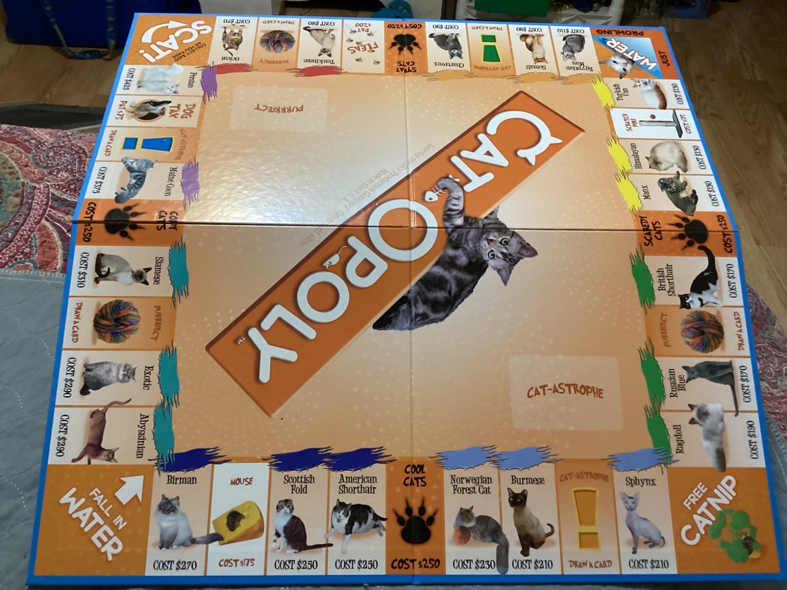 CATOPOLY COMPLETE,SEALED! PIECES BOARD GAME, EXC. COND/SIAMESE, PERSIAN/ FREE PH
