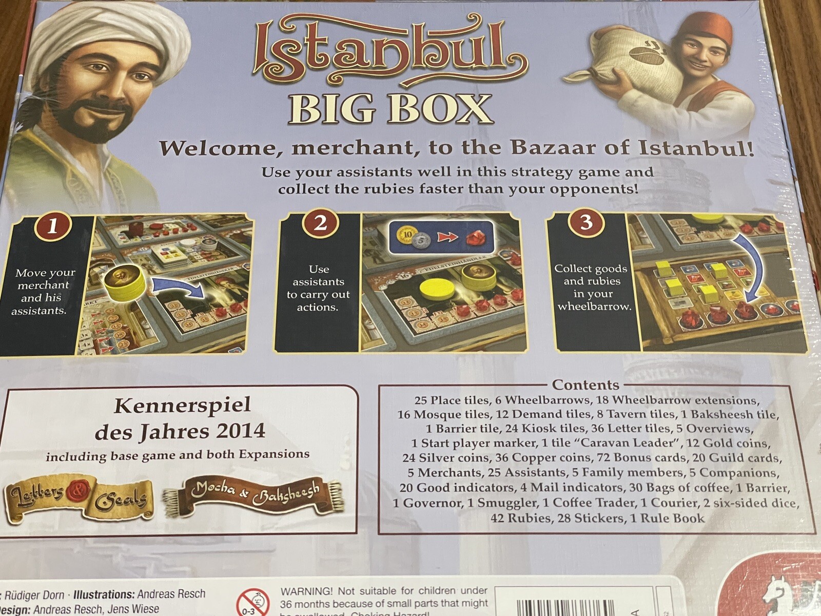 Istanbul Big Box Board Game & Promo Kebab Shop & Pegasus Depot Expansion Tiles