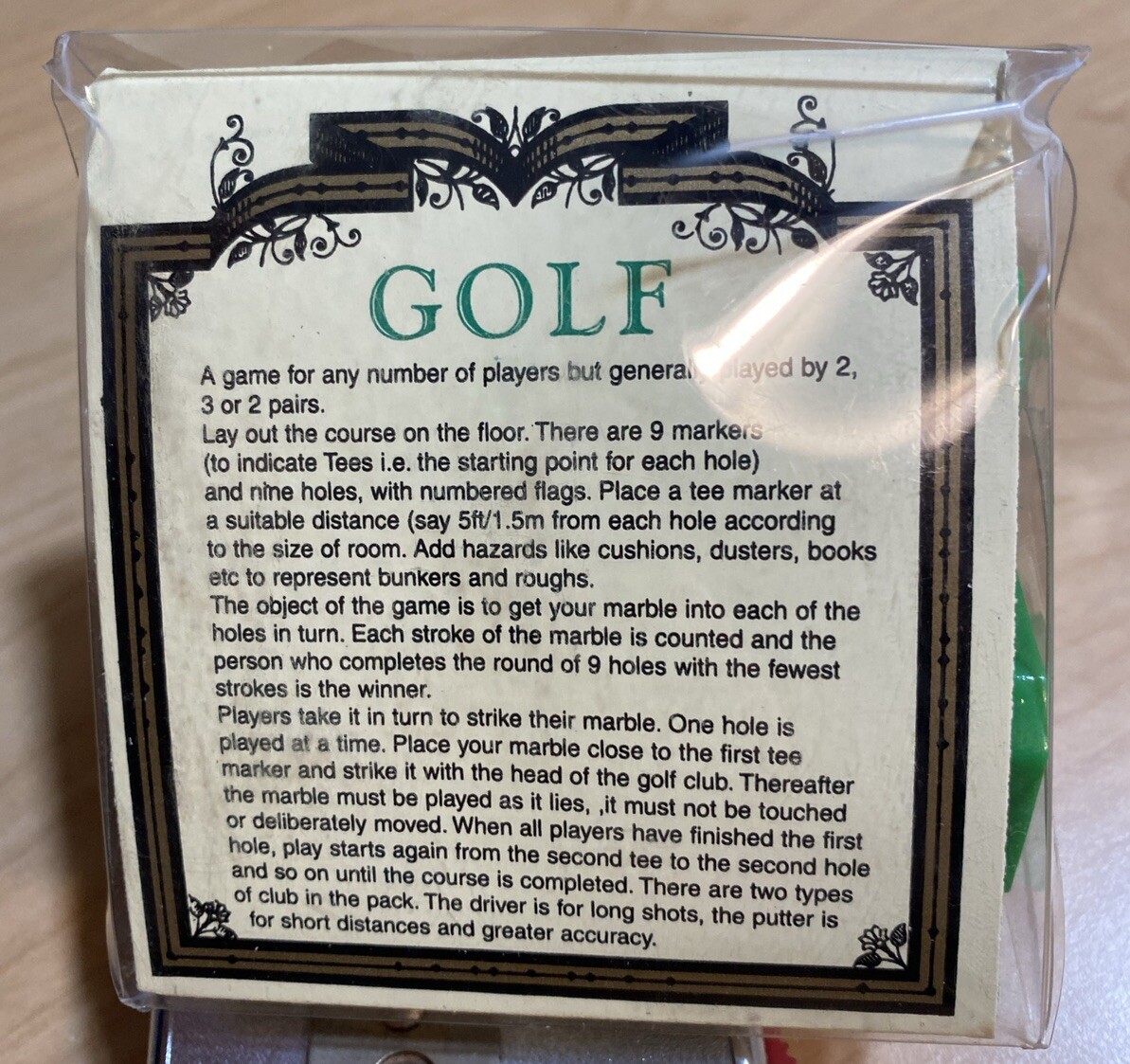 House of Marbles Miniature Golf Game Sealed Old Stock NEW Made England Vintage