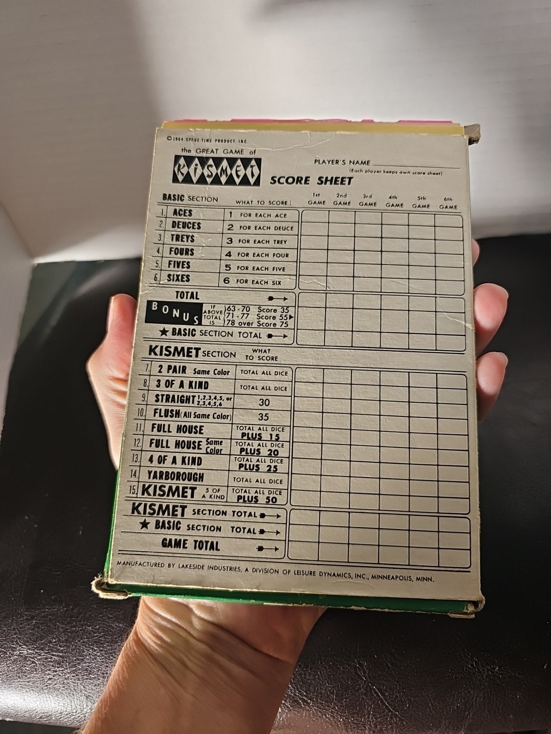 Kismet Yacht Vintage Scorepads With Original Box K472. 3 Mostly Full Score Pads