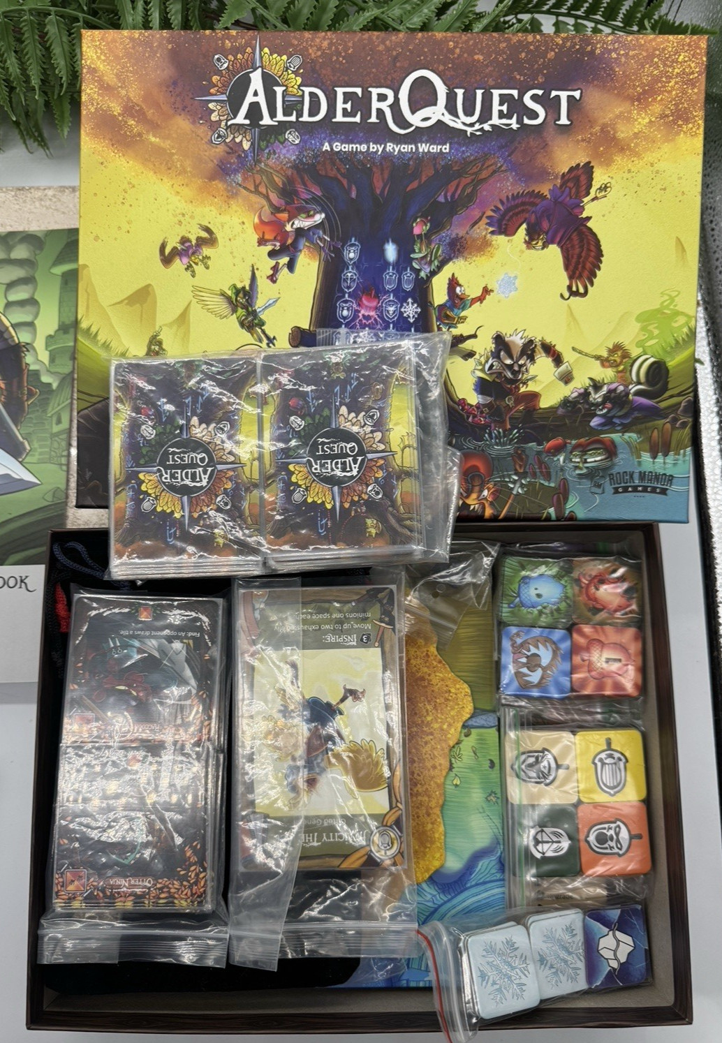 Alderquest Kickstarter board game with Arctic Allies expansion 100% Complete