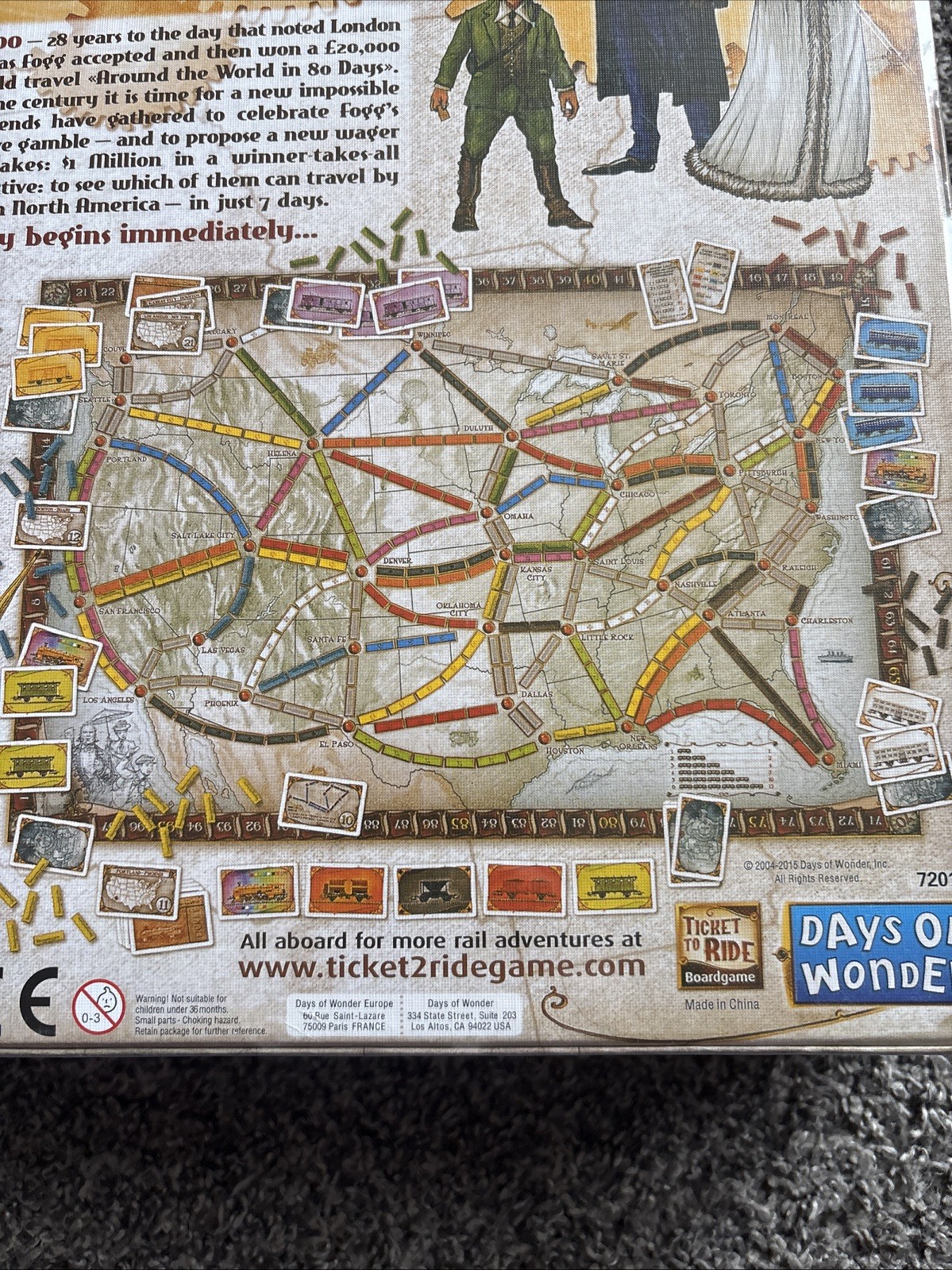 Days of Wonder Ticket To Ride by Alan R. Moon Train Adventure Board Game