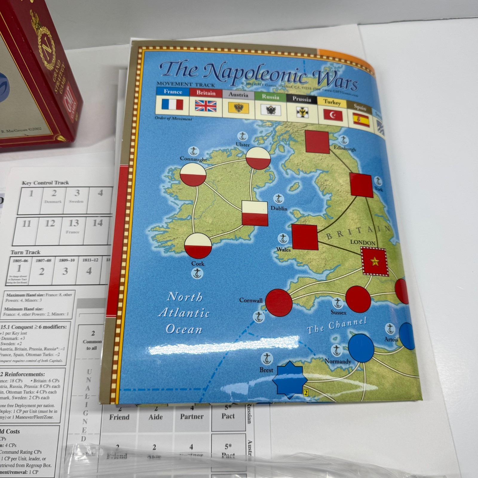 GMT Games The Napoleonic Wars 1st Printing 2002 – SEALED PIECES UNPUNCHED – READ