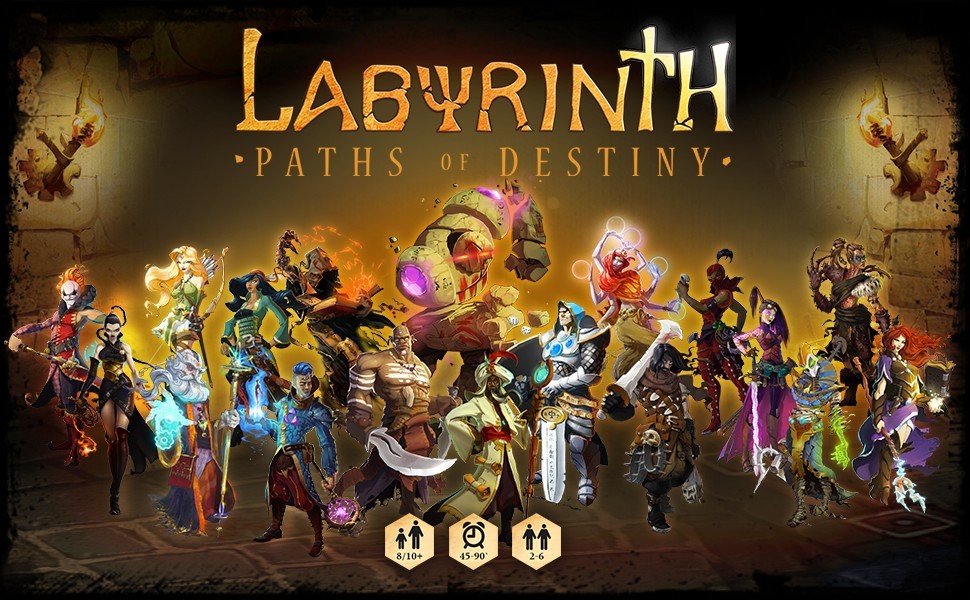 Labyrinth Paths of Destiny 4th ED – Fantasy Adventure Board Game for 2+ players