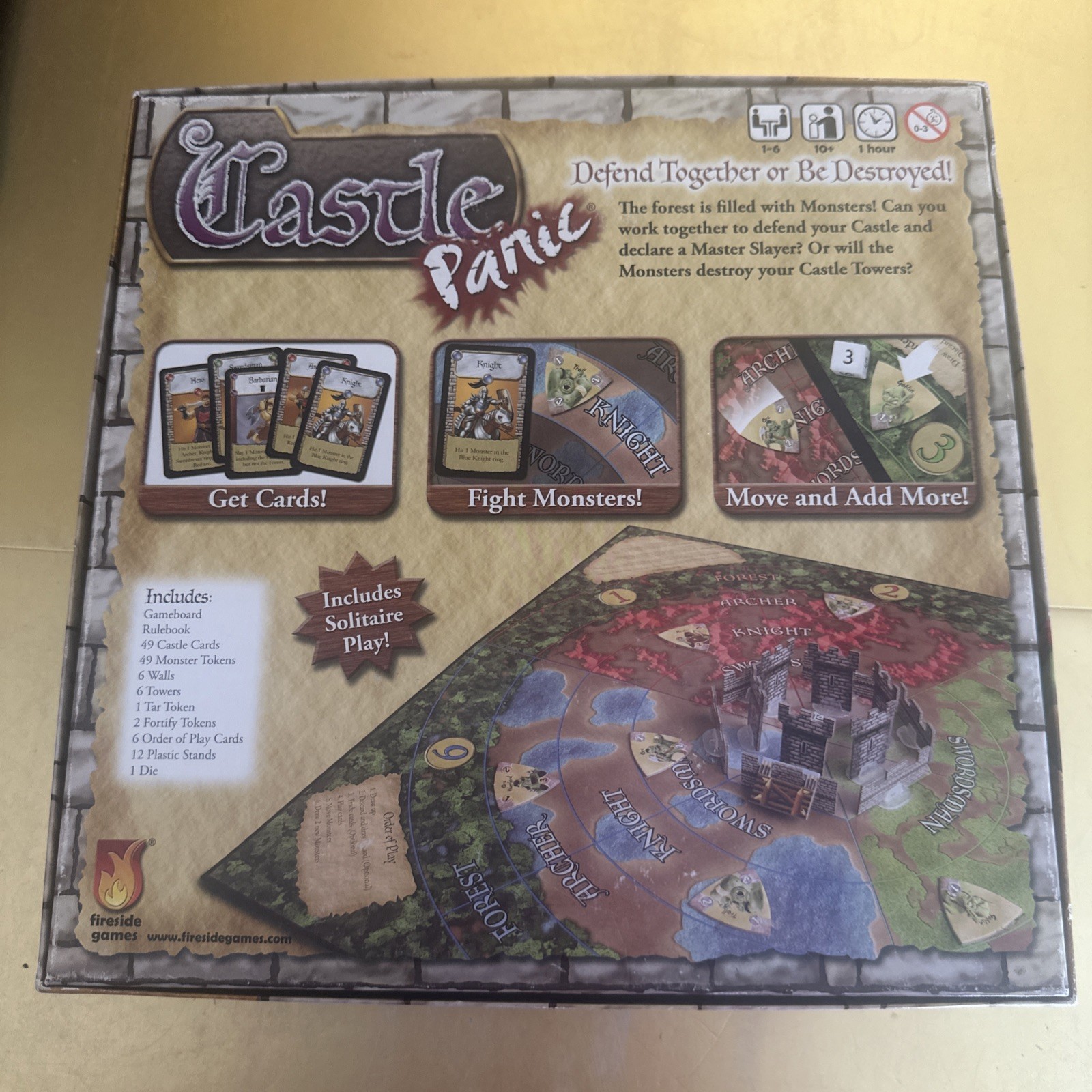 2010 Fireside Games Castle Panic Board Game 1st Edition, 15th Printing complete