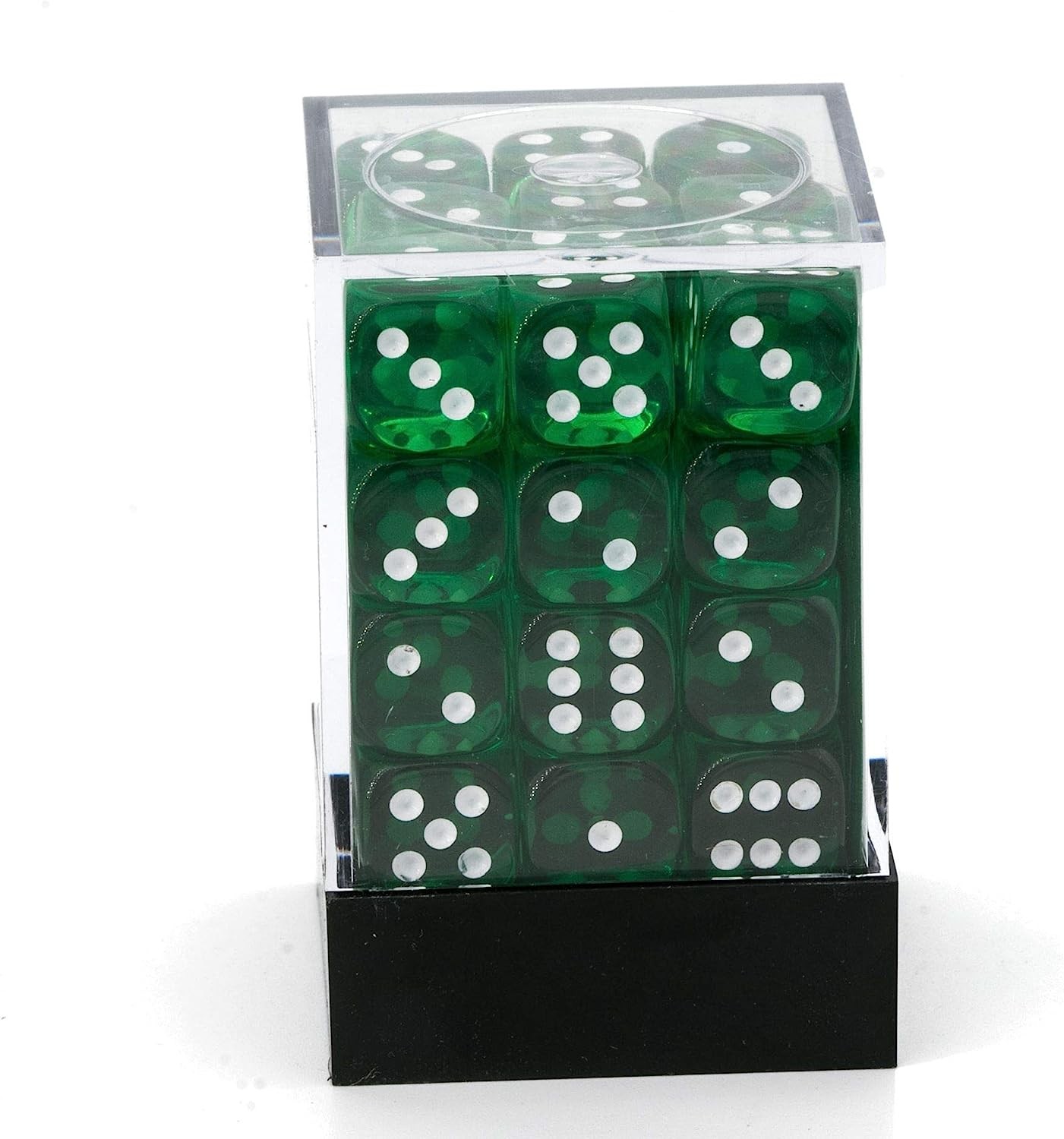 Chessex Says: D6 CHX23805 12mm Translucent Green/White (36)