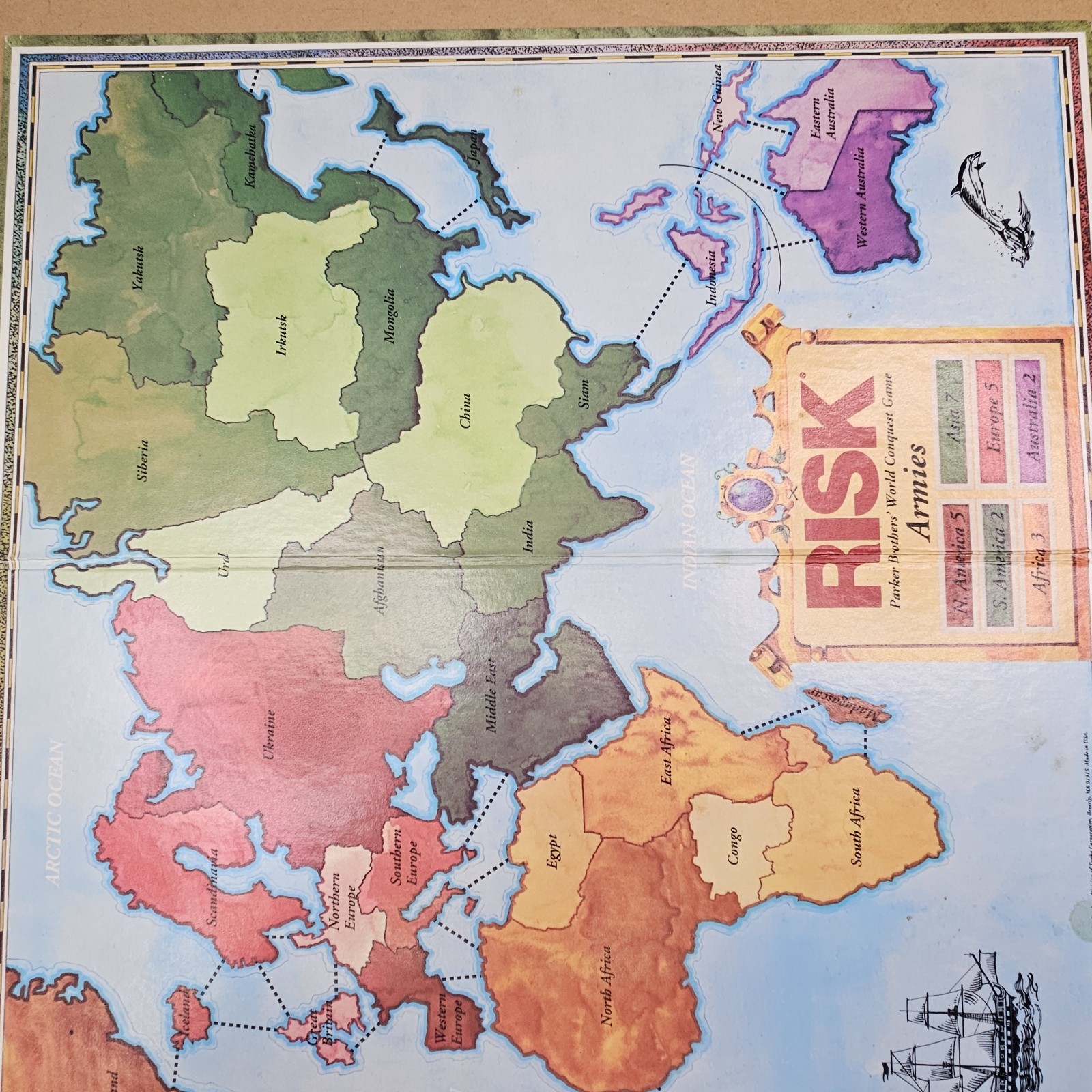 1990 Risk & Castle Risk Parker Brothers – Incomplete Set for Parts/Repair