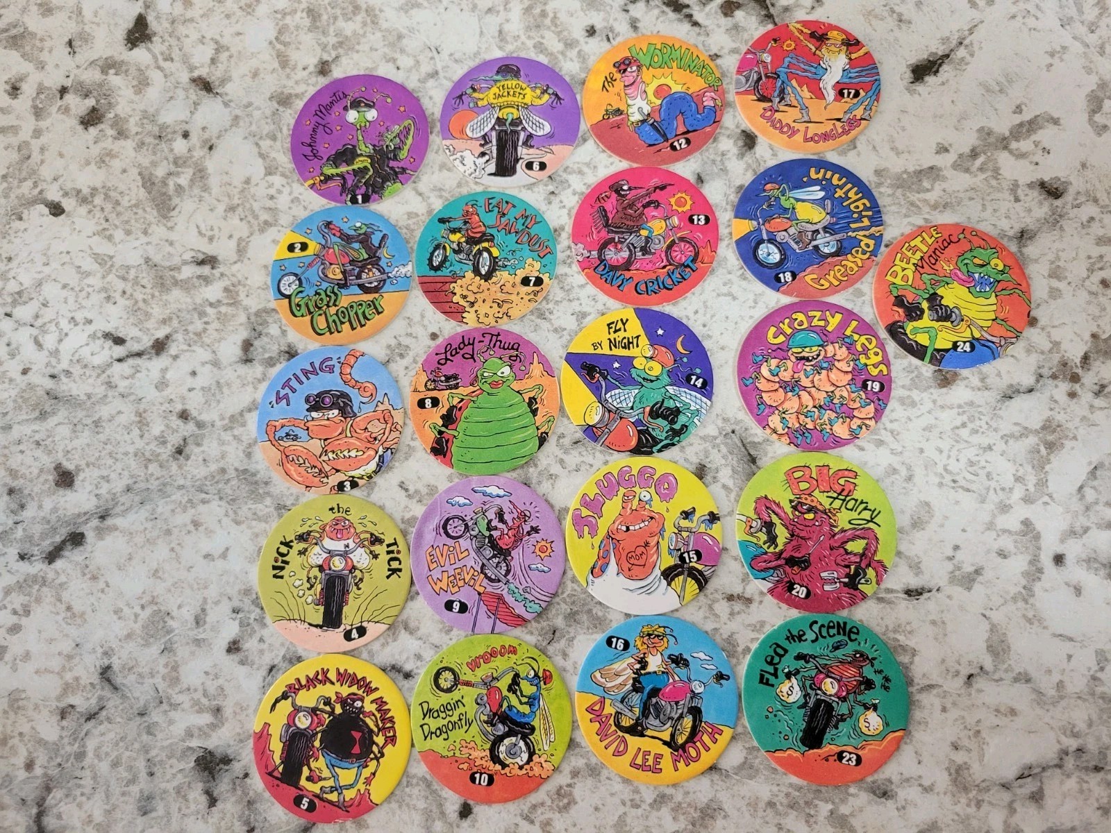 Vintage 1994 Official Slammer Jammer Pogs Milk Caps Imperial Lot of 21 RARE