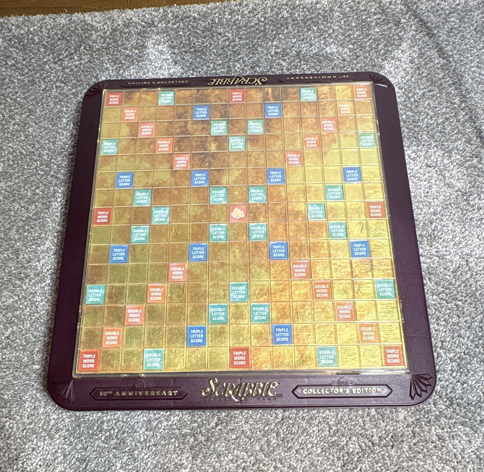 Scrabble 50th Anniversary Collector’s Edition 1988 Complete Board Game NO BOX