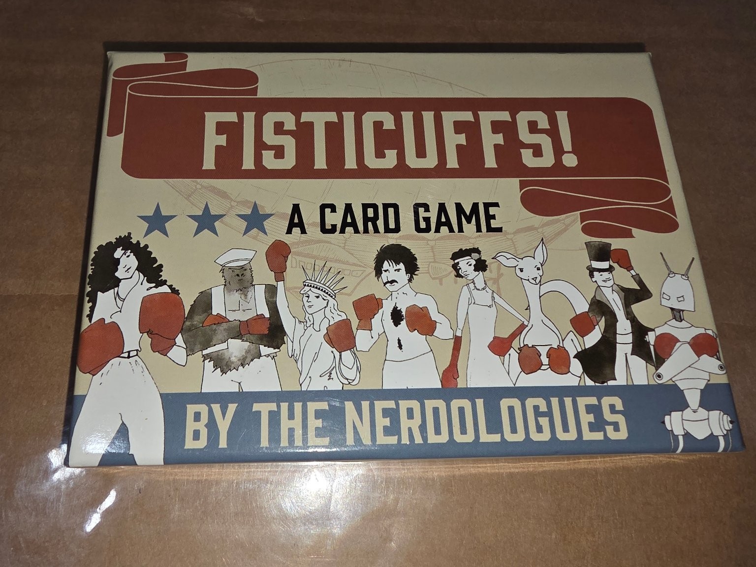 Fisticuffs! The Nerdologues Card Game 4-6 Players Ages 8+ Cardboard Boxing