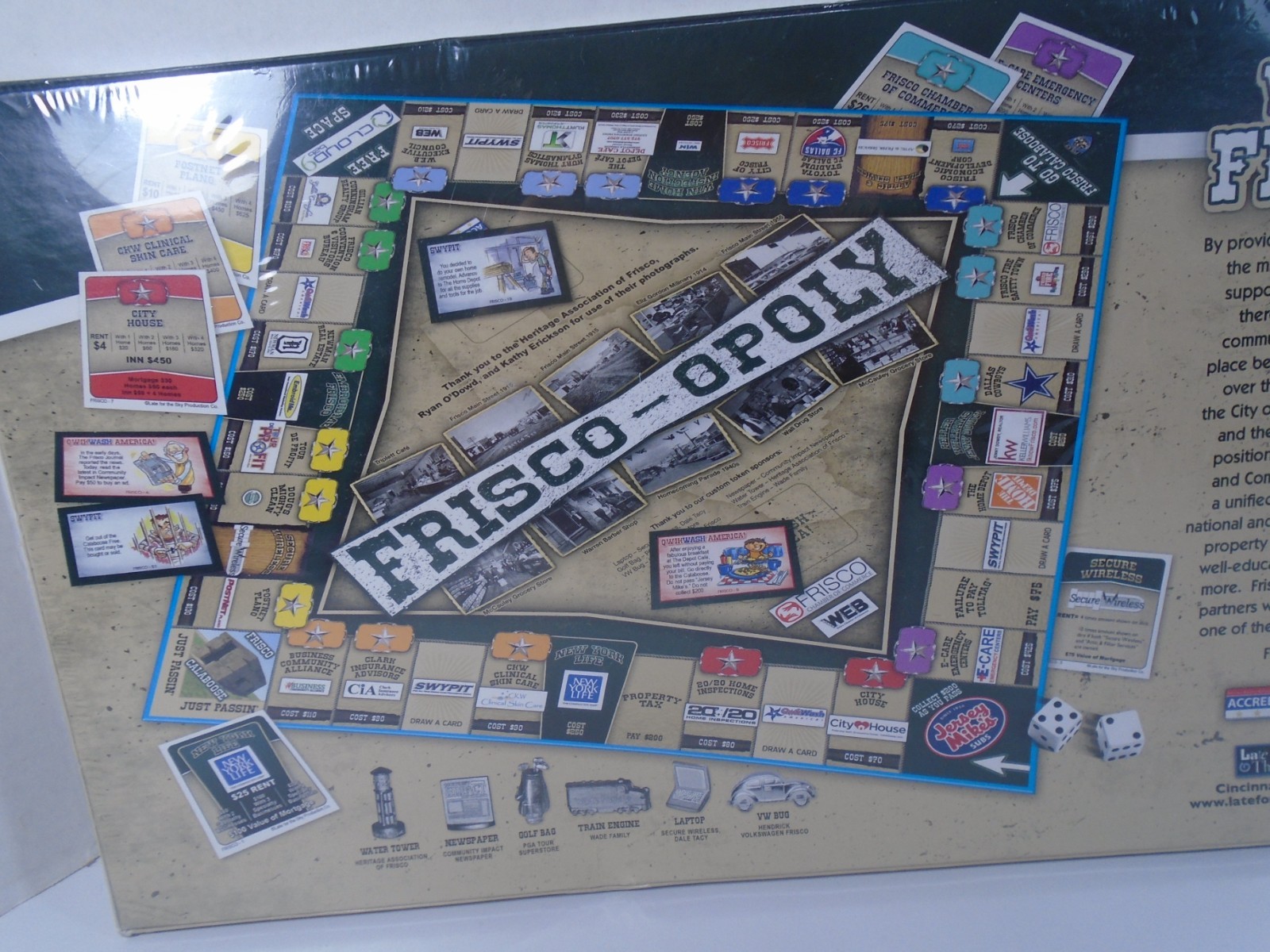 LATE FOR THE SKY–FRISCO-OPOLY–FRISCO, TEXAS–MONOPOLY BOARD GAME (NEW)