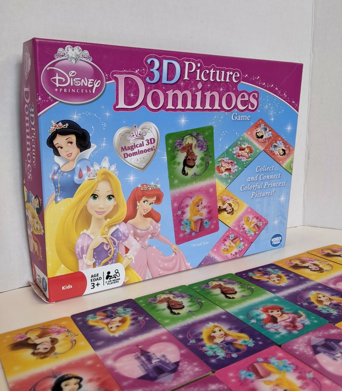 Rare Disney Princess 3D Picture Dominoes Domino Game Wonder Forge – Complete!