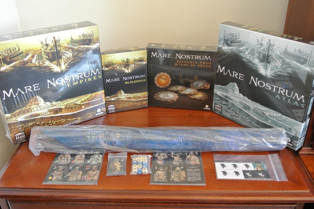 Sealed MARE NOSTRUM Buildings CHIPS Atlas LARGE MAP Kickstarter Exclusives Promo