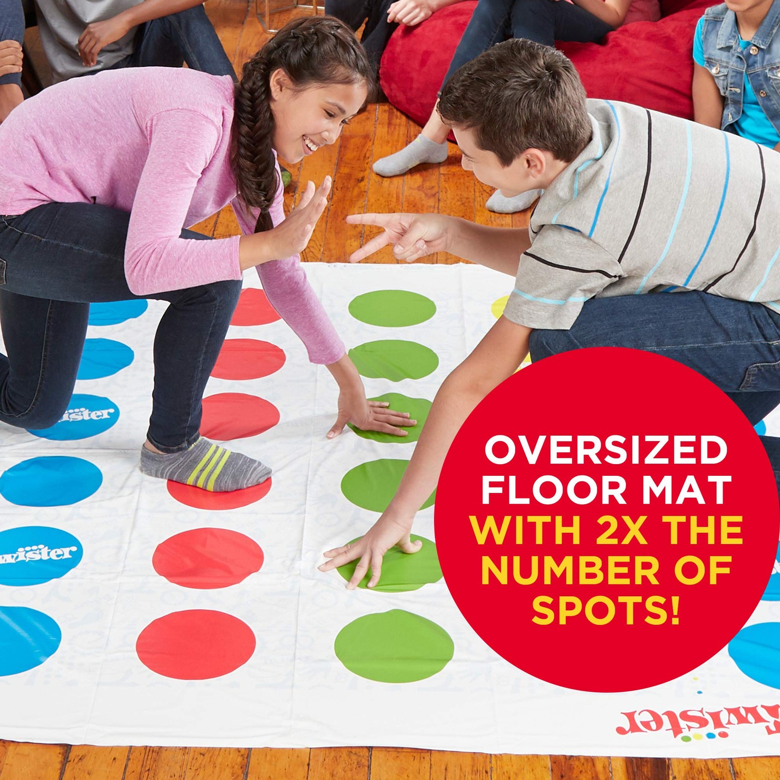 Hasbro Gaming Twister Ultimate: Bigger Mat, More Colored Large, Multicolor