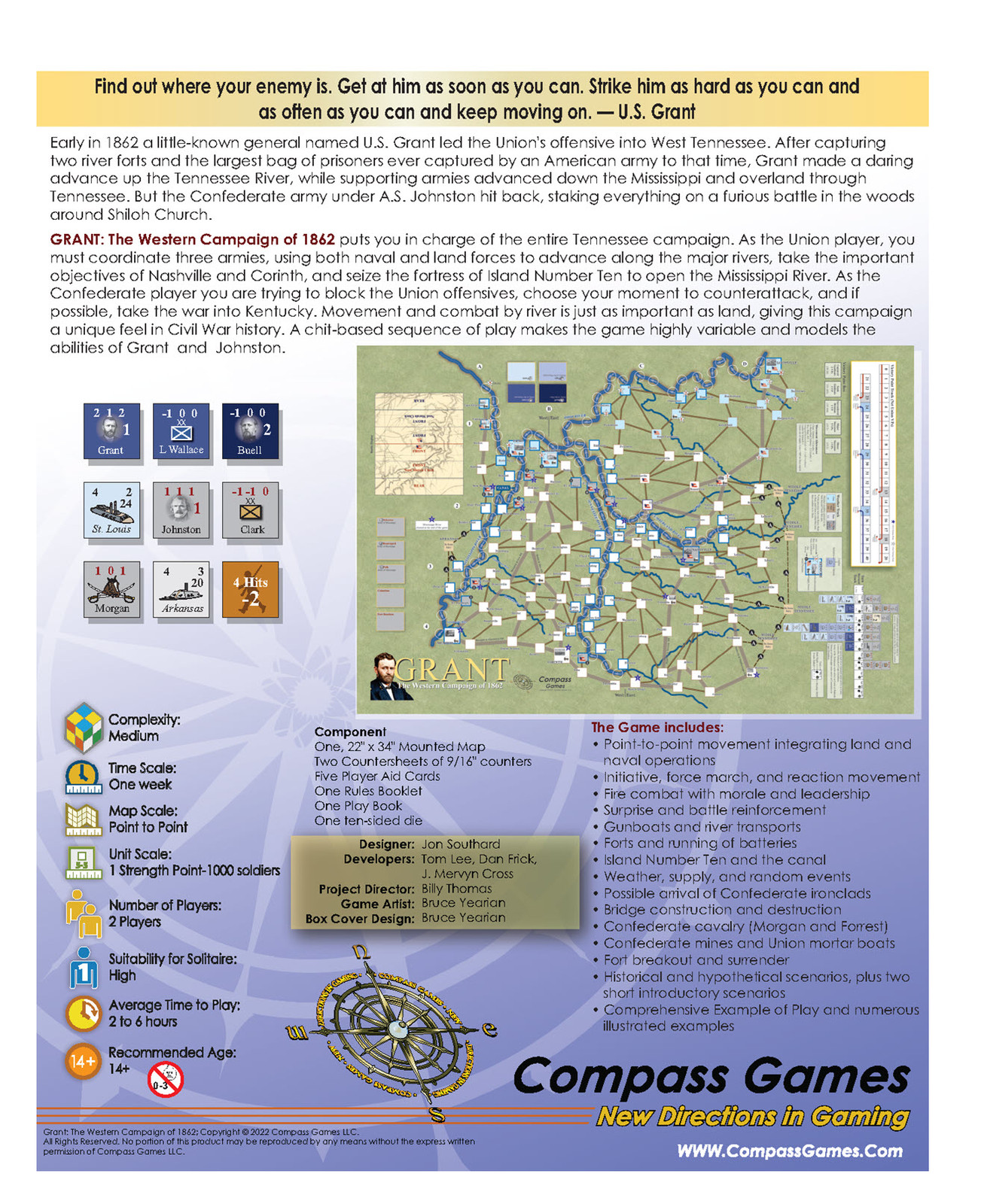 Compass Games Grant: The Western Campaign of 1862