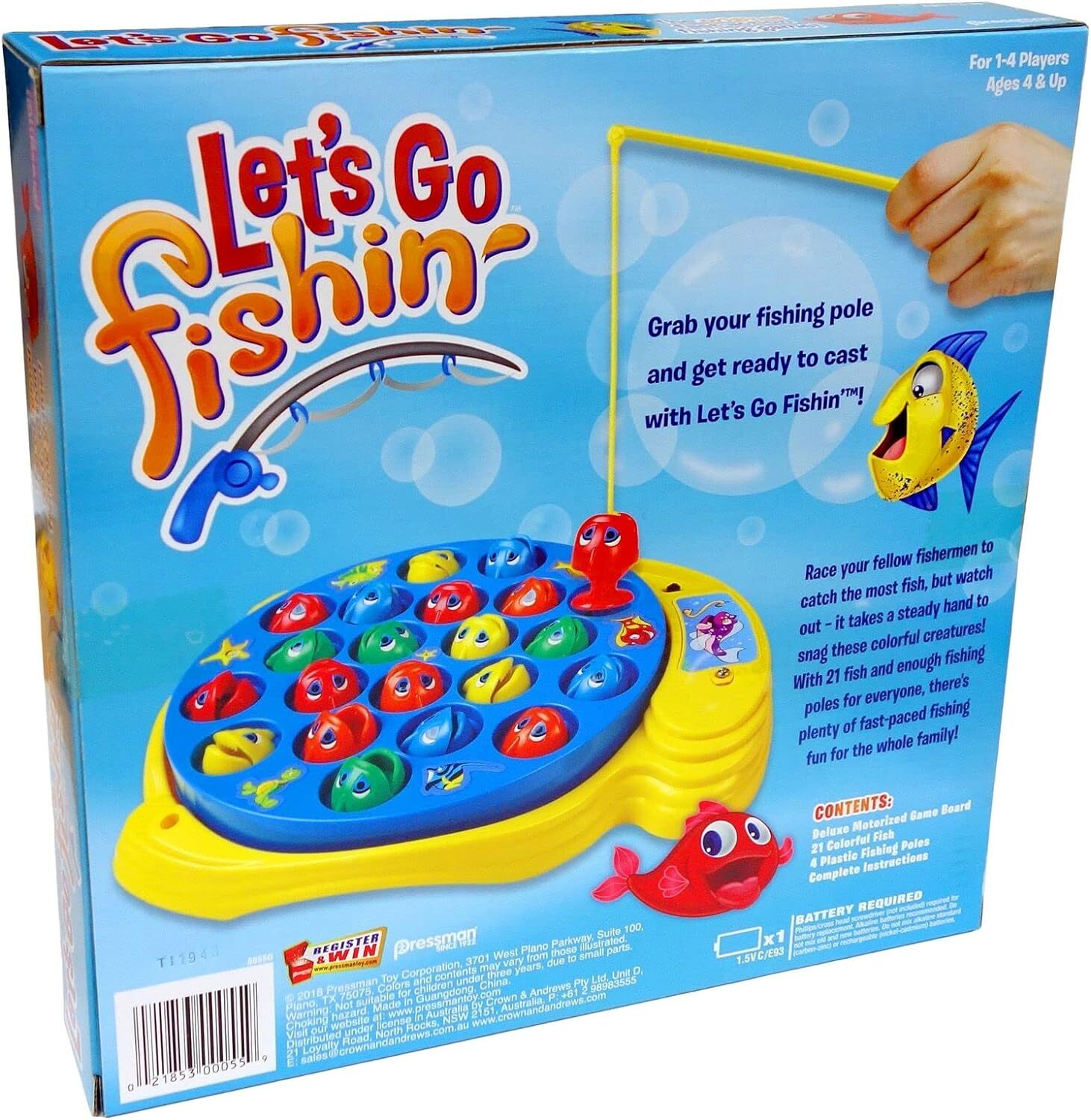 Lets Go Fishin Original Fishing Game For Kids 1 To 4 Players Ages 4 Up