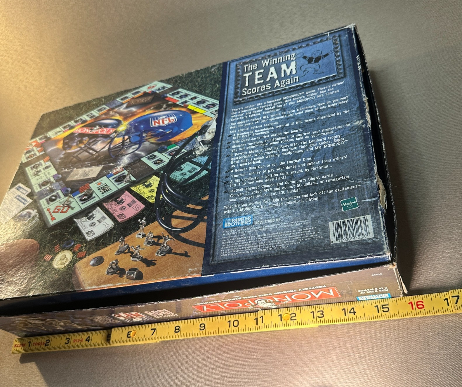 Monopoly NFL Limited 1999 Grid Iron Edition Parker Brothers Hasbro Collectible