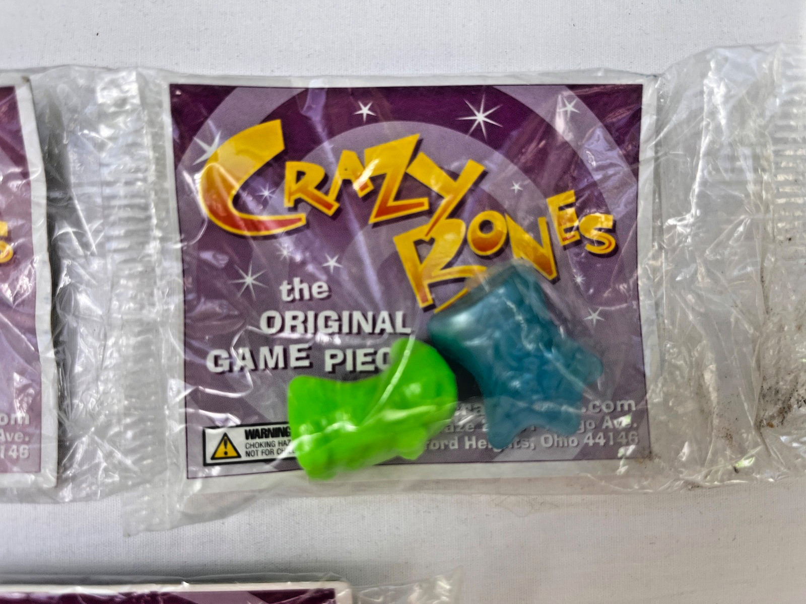 3 Vintage Sealed Original Gogos Crazy Bones Packs /2 Game Pieces Each NEW