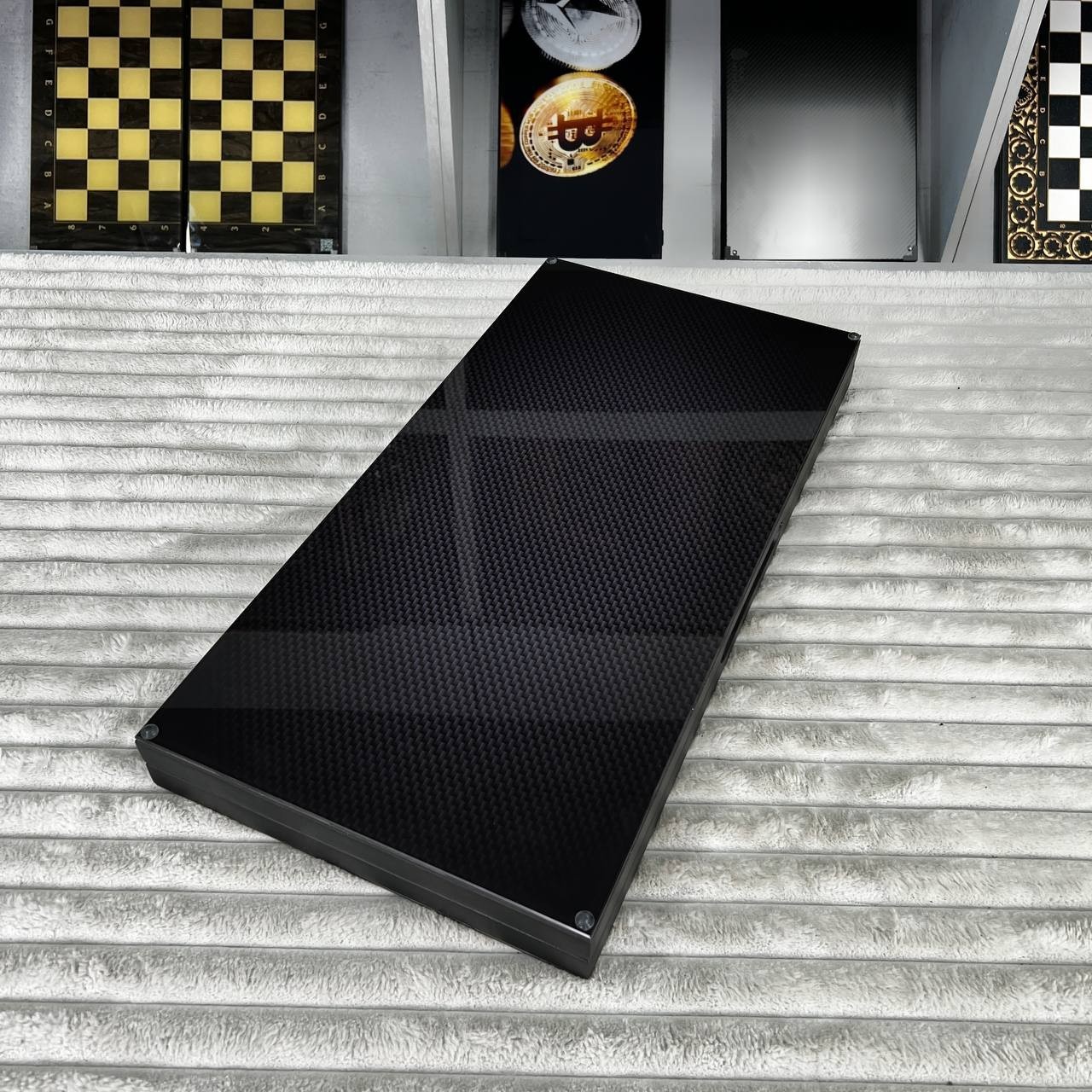 Tempered Glass Backgammon Set Lion Design, Game Board, Gift for Him 50cm (19.7″)