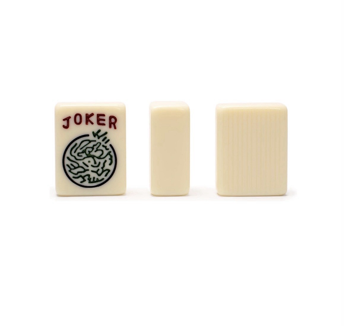 Yellow Mountain Imports American Mahjong Set Ivory Stripes 166 Tiles Beige Case